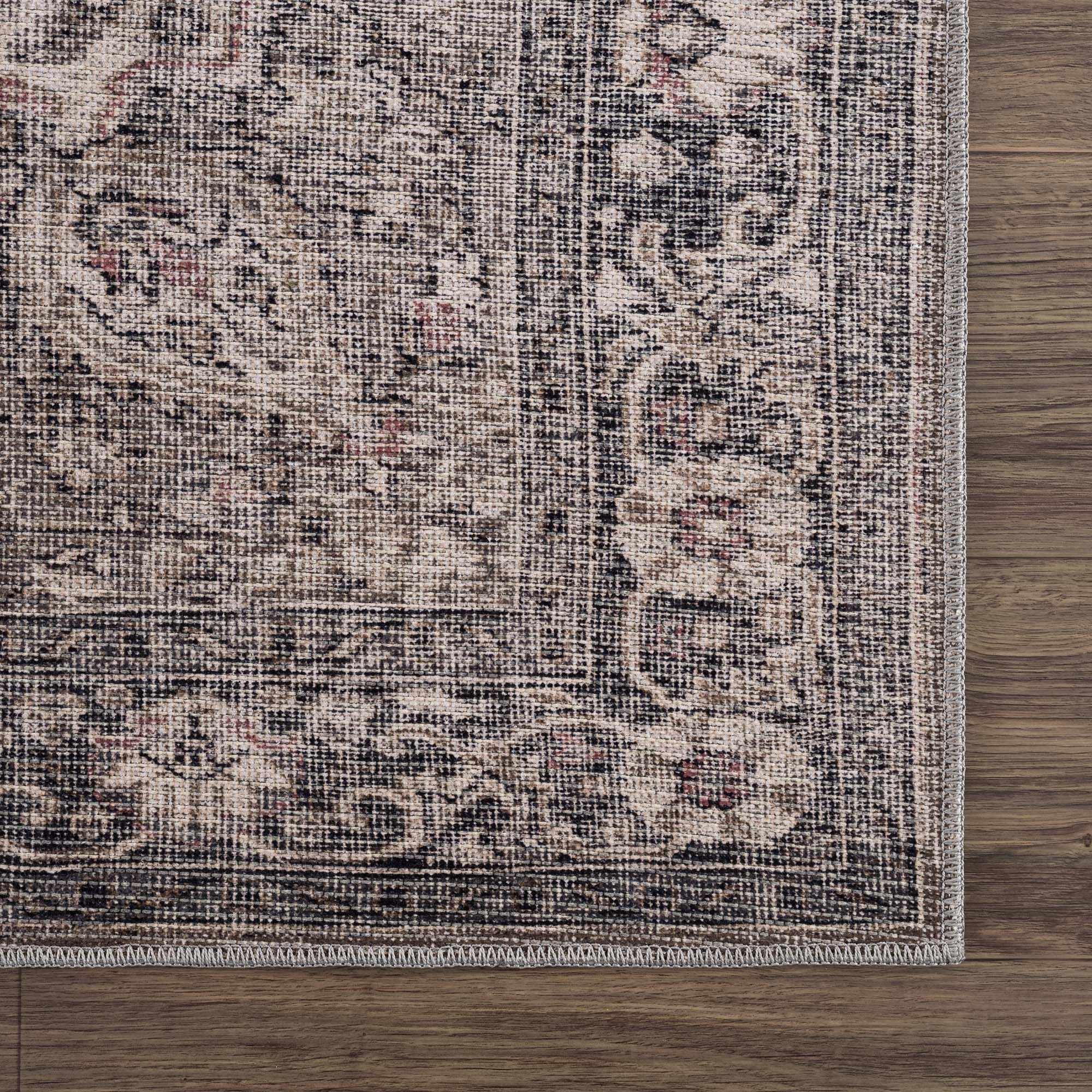 Blythe Washable Rug  Machine Woven  Traditional Style  Dusty Blue
