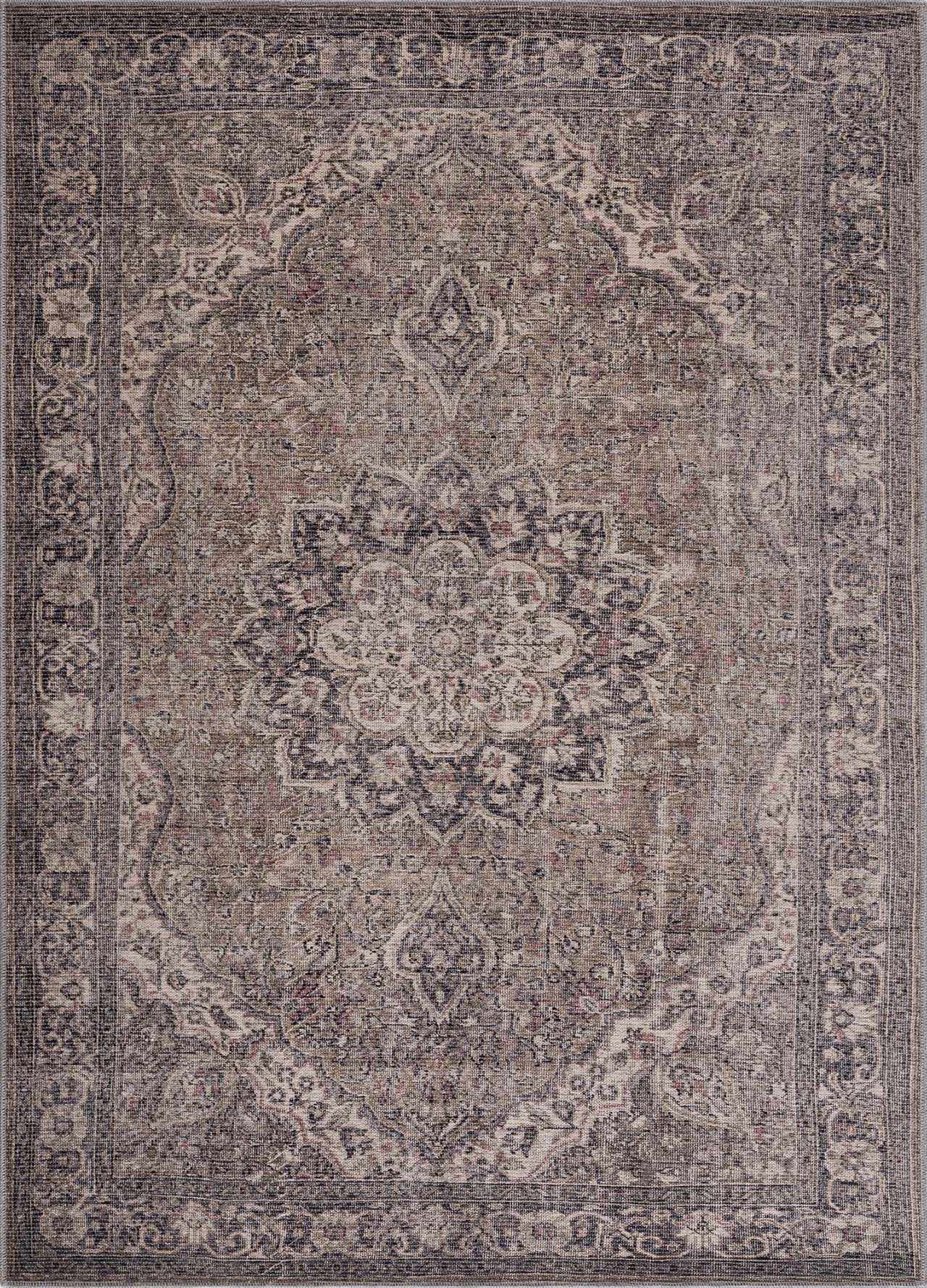 Blythe Washable Rug  Machine Woven  Traditional Style  Dusty Blue
