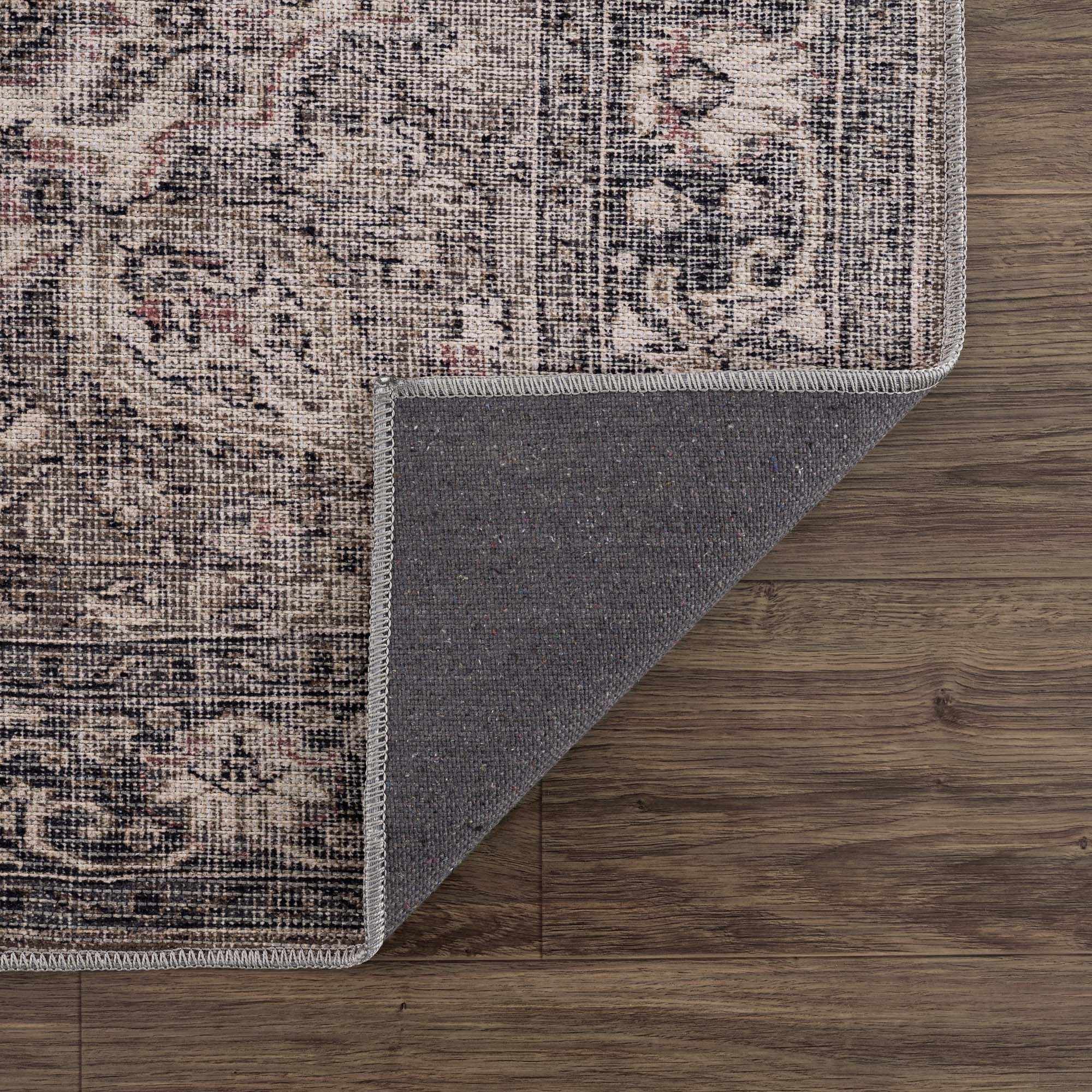 Blythe Washable Rug  Machine Woven  Traditional Style  Dusty Blue