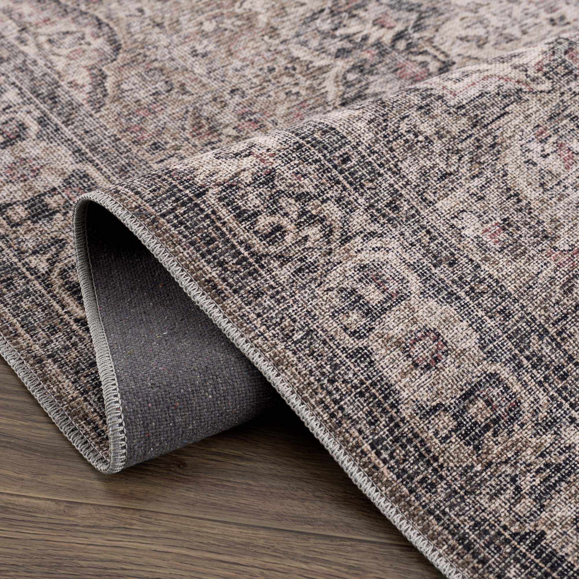Blythe Washable Rug  Machine Woven  Traditional Style  Dusty Blue