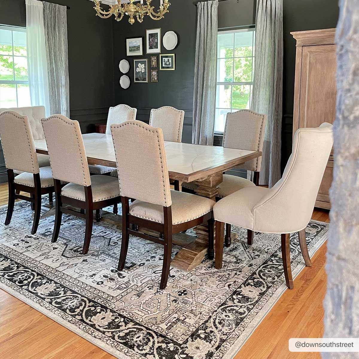 Cavara Area Rug  Washable  Traditional Style, Low Pile