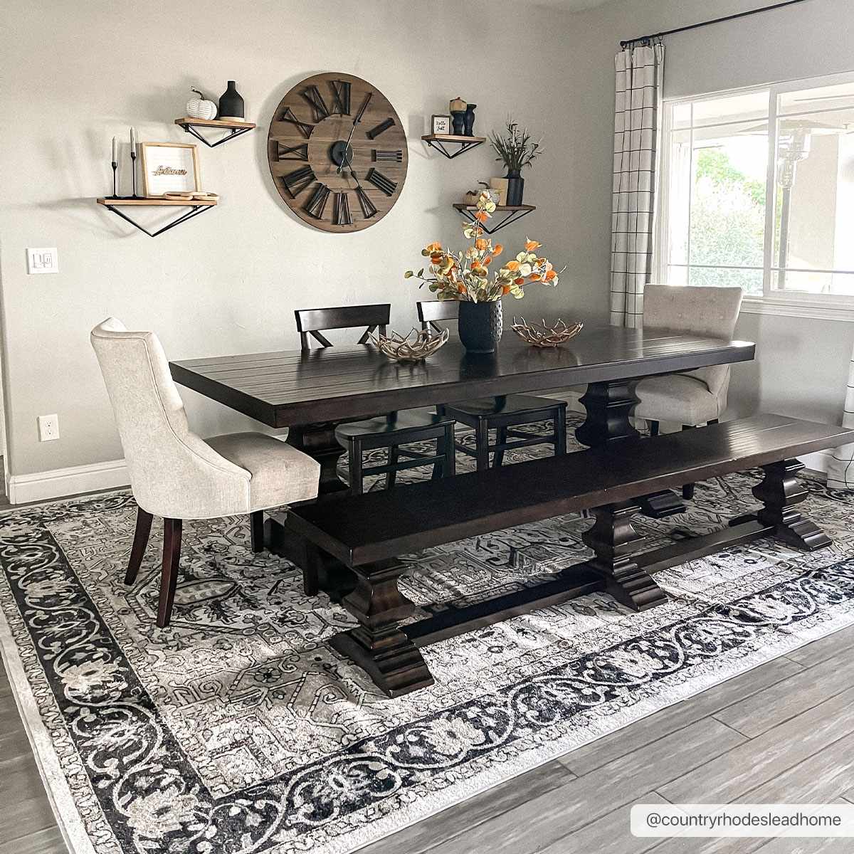 Cavara Area Rug  Washable  Traditional Style, Low Pile