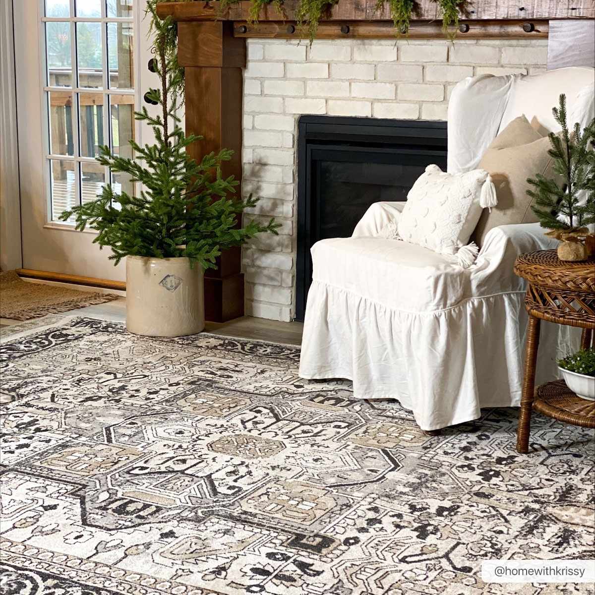 Cavara Area Rug  Washable  Traditional Style, Low Pile