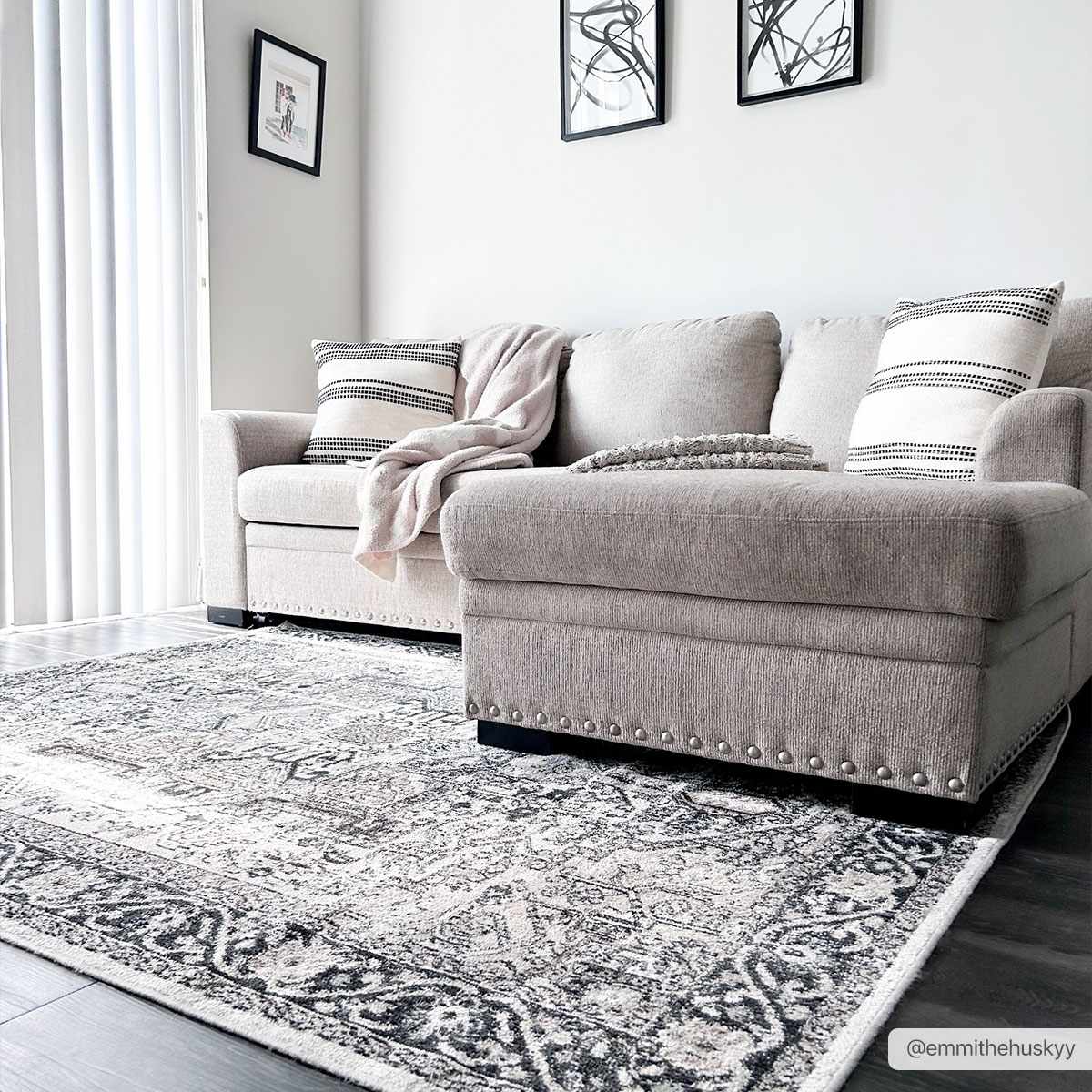 Cavara Area Rug  Washable  Traditional Style, Low Pile