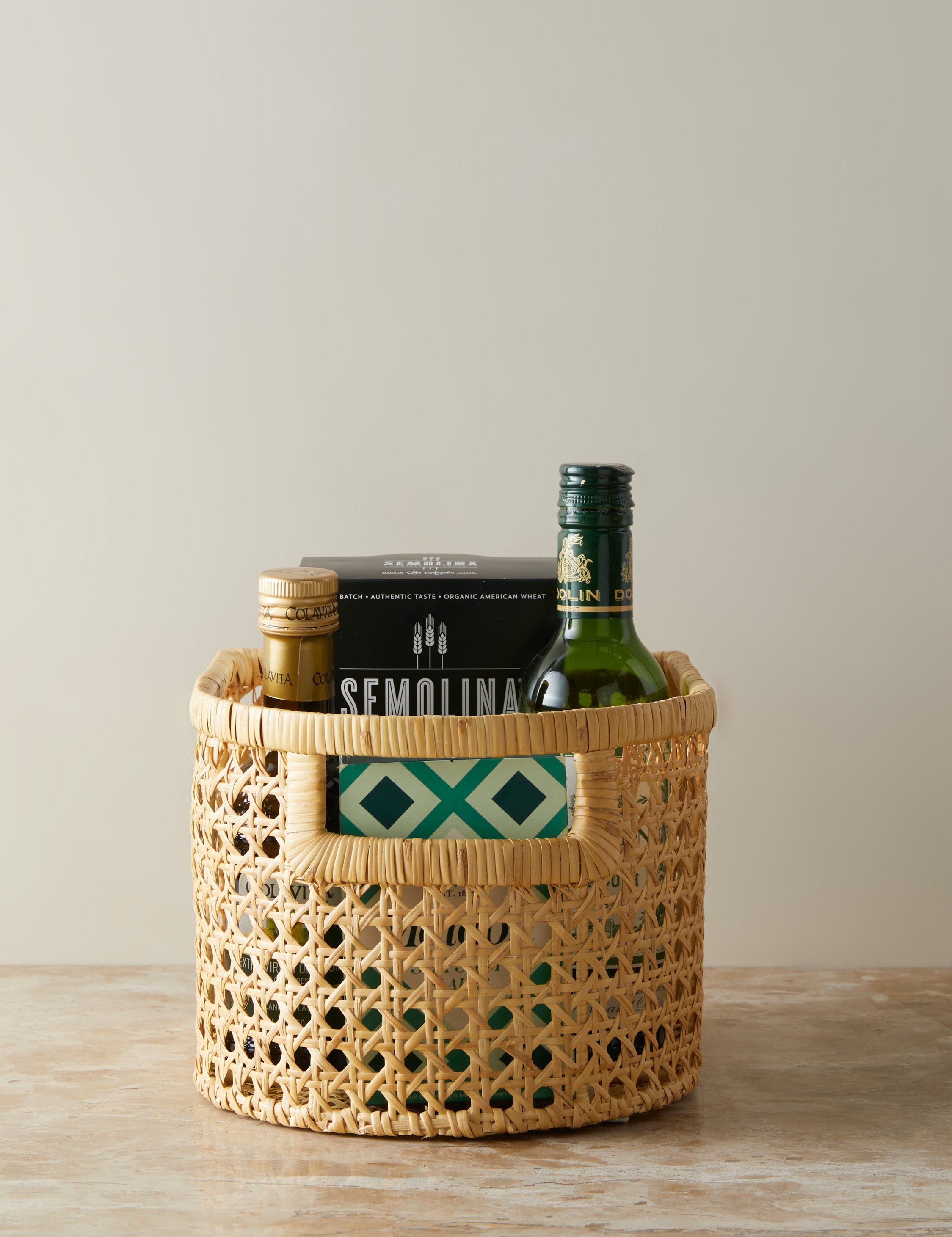 Bela Cane Basket | Flat-Back Design, Front-Facing Handle