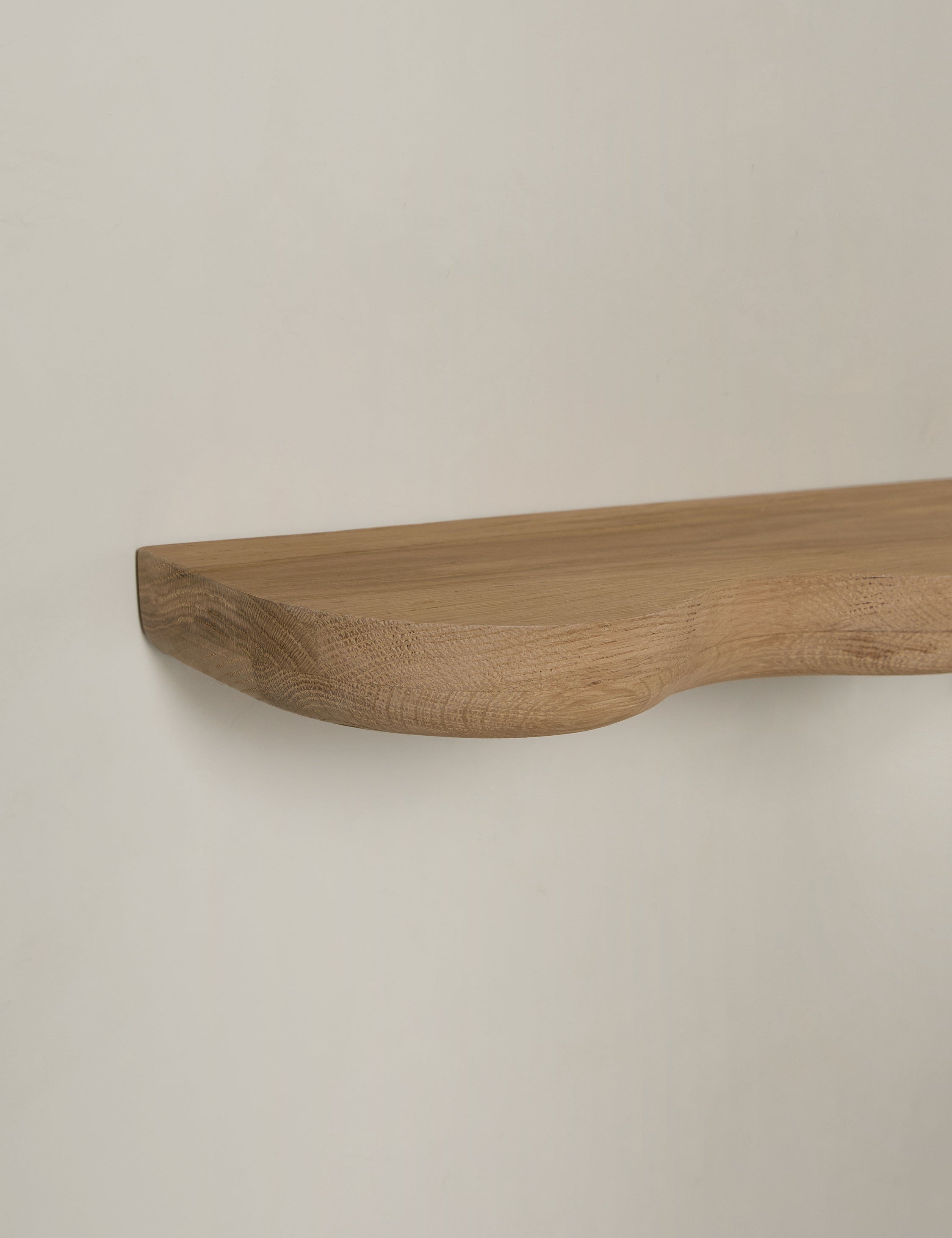 Cario Wall Shelf | Sculptural Solid Oak Design