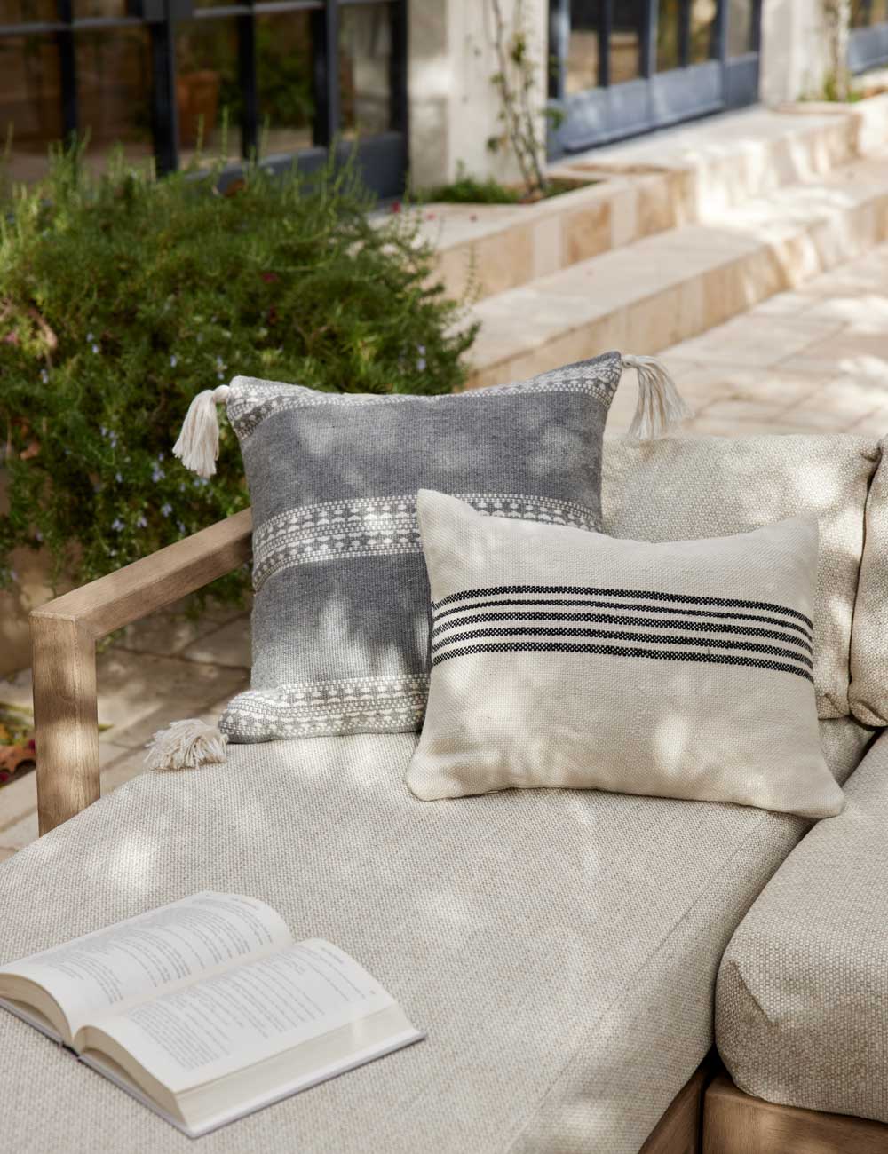 Mira Accent Pillow | Tasseled Corners, Indoor/Outdoor Use