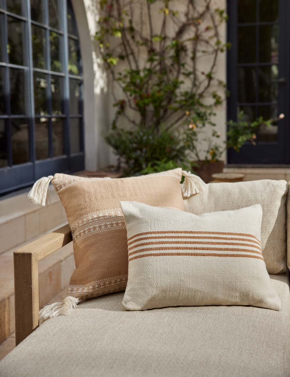 Mira Accent Pillow | Tasseled Corners, Indoor/Outdoor Use