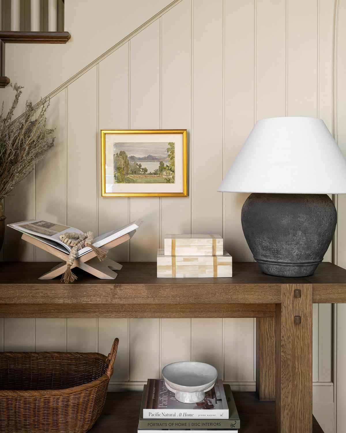 Bela Wooden Book Display  Oak Wood, Versatile Design