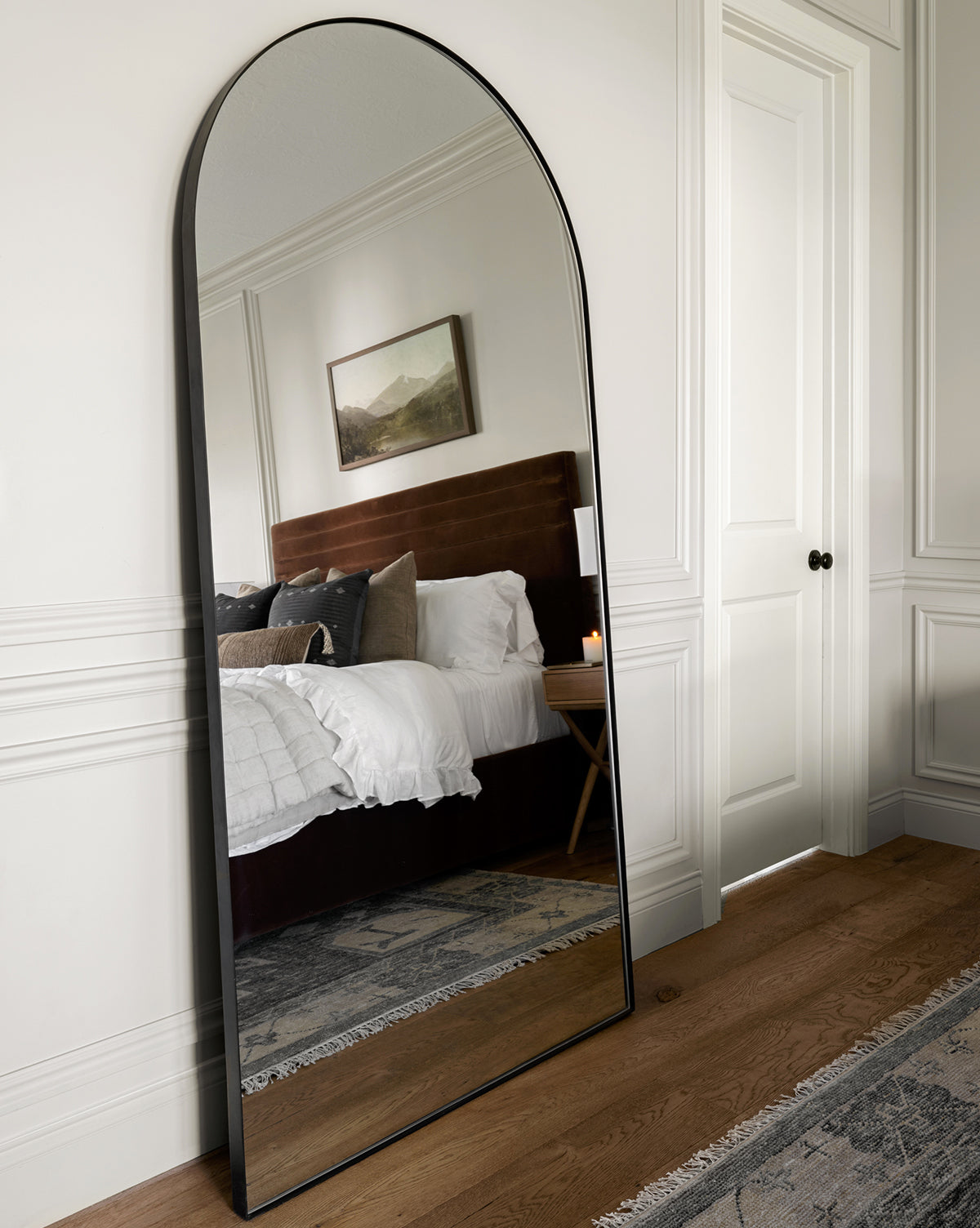 Gala Floor Mirror  Elegant Domed Top, 7 Feet Tall