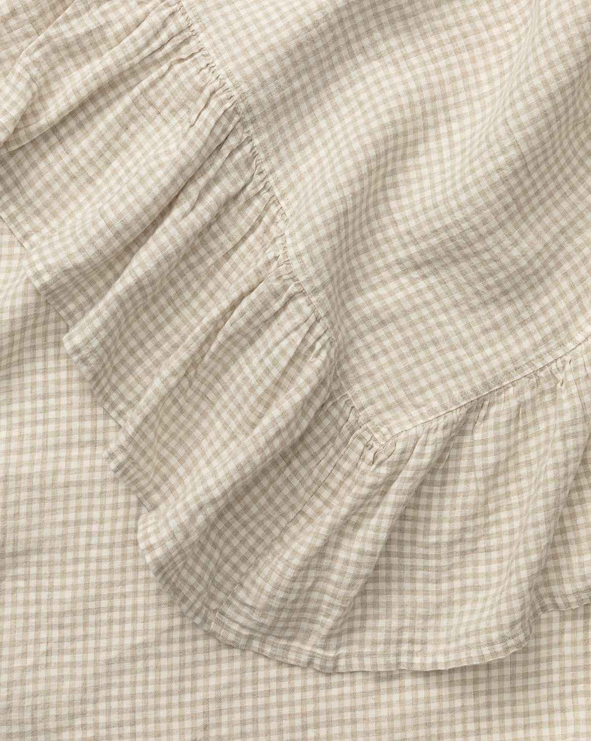 Cielo Tablecloth Linen Ruffle Design  Natural Texture