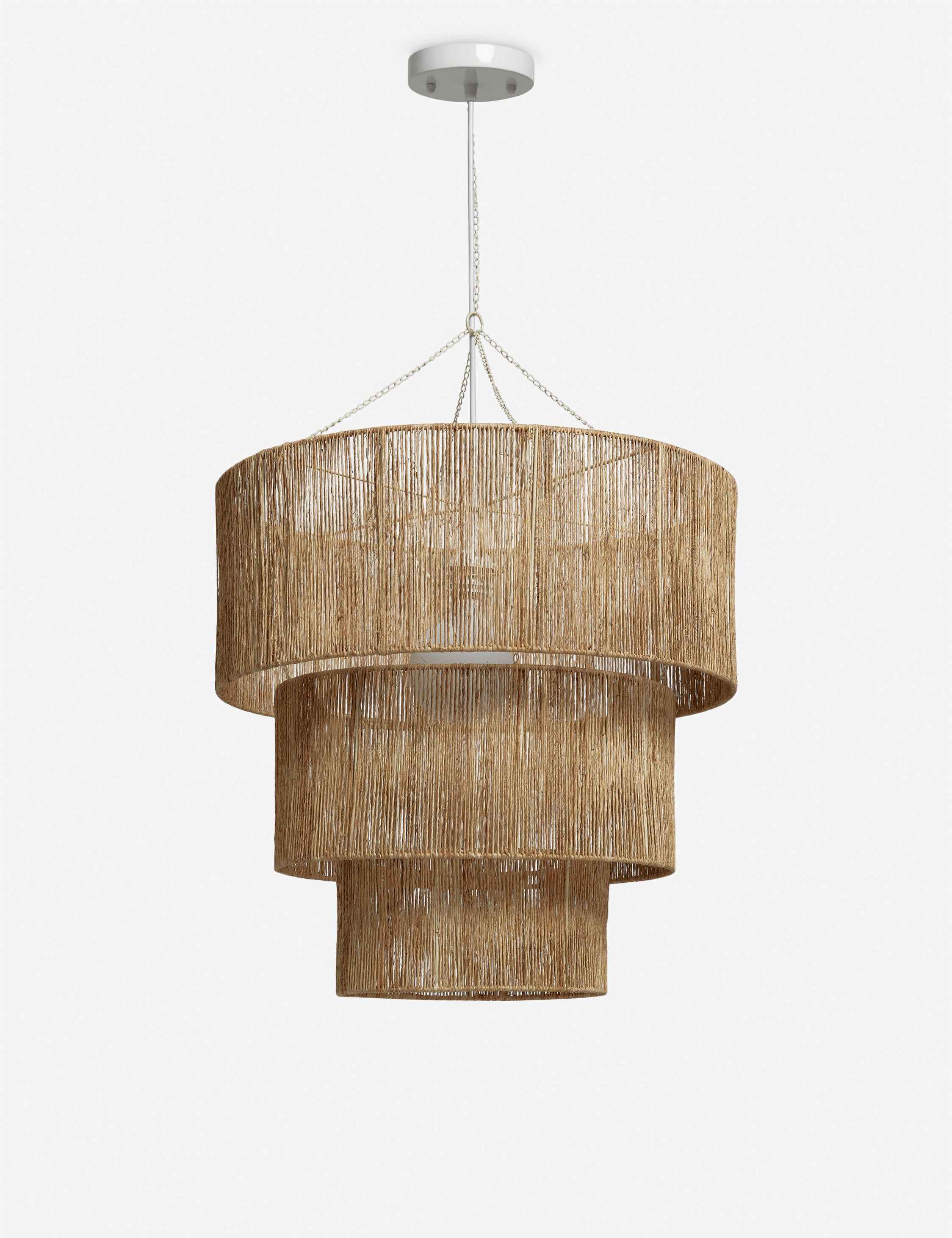 Cielo Chandelier | Jute-Wrapped, Three-Tier Design