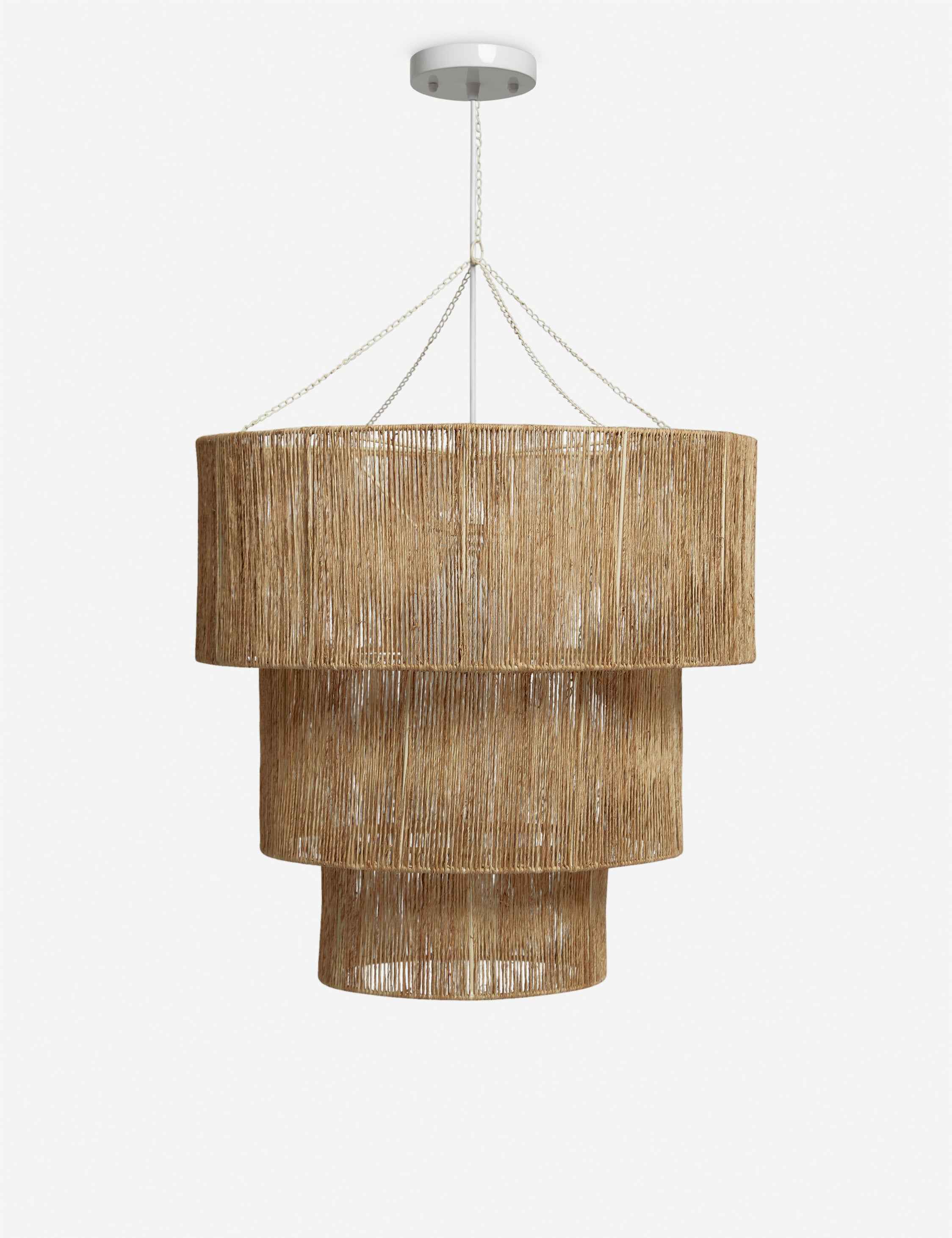 Cielo Chandelier | Jute-Wrapped, Three-Tier Design