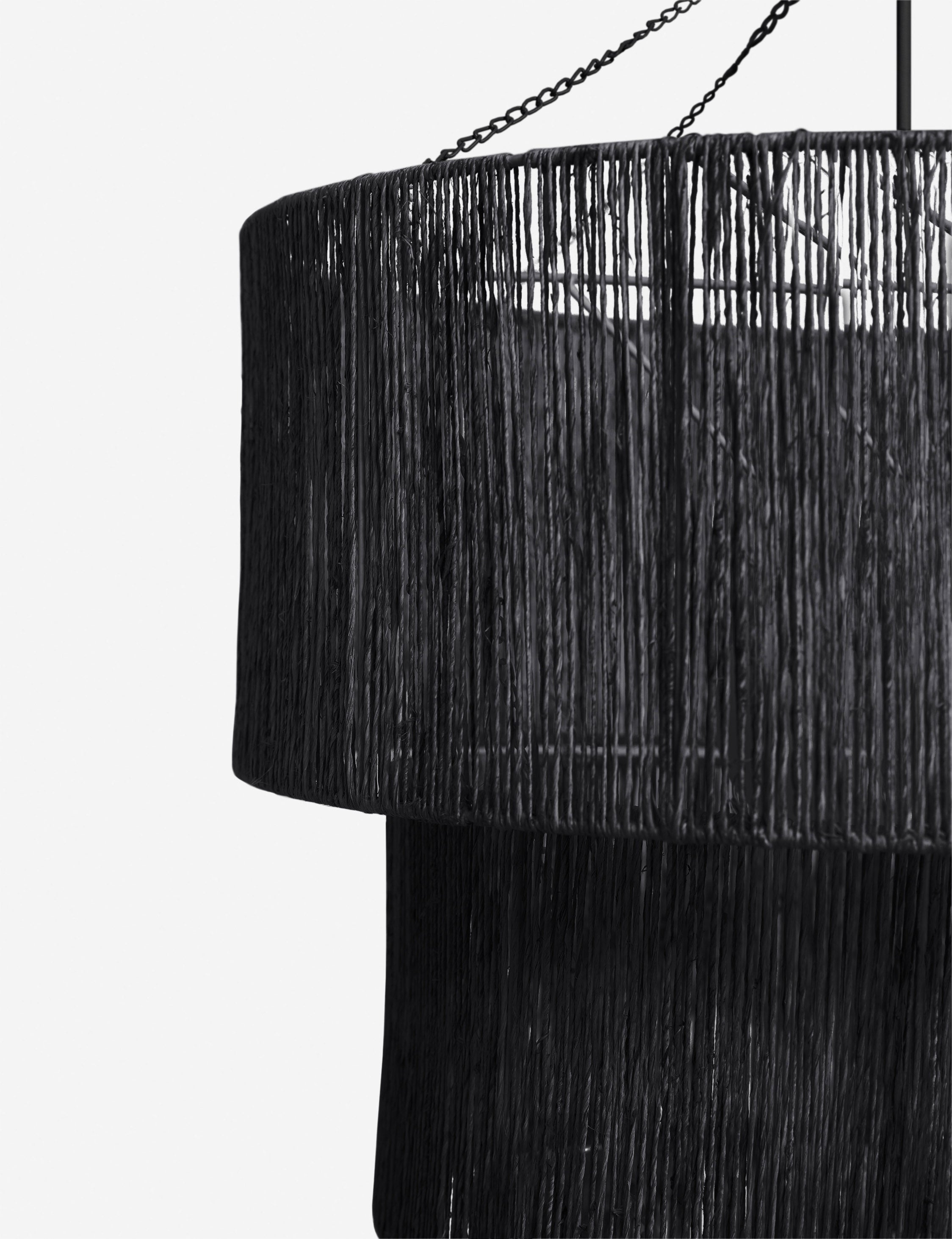 Cielo Chandelier | Jute-Wrapped, Black Finish