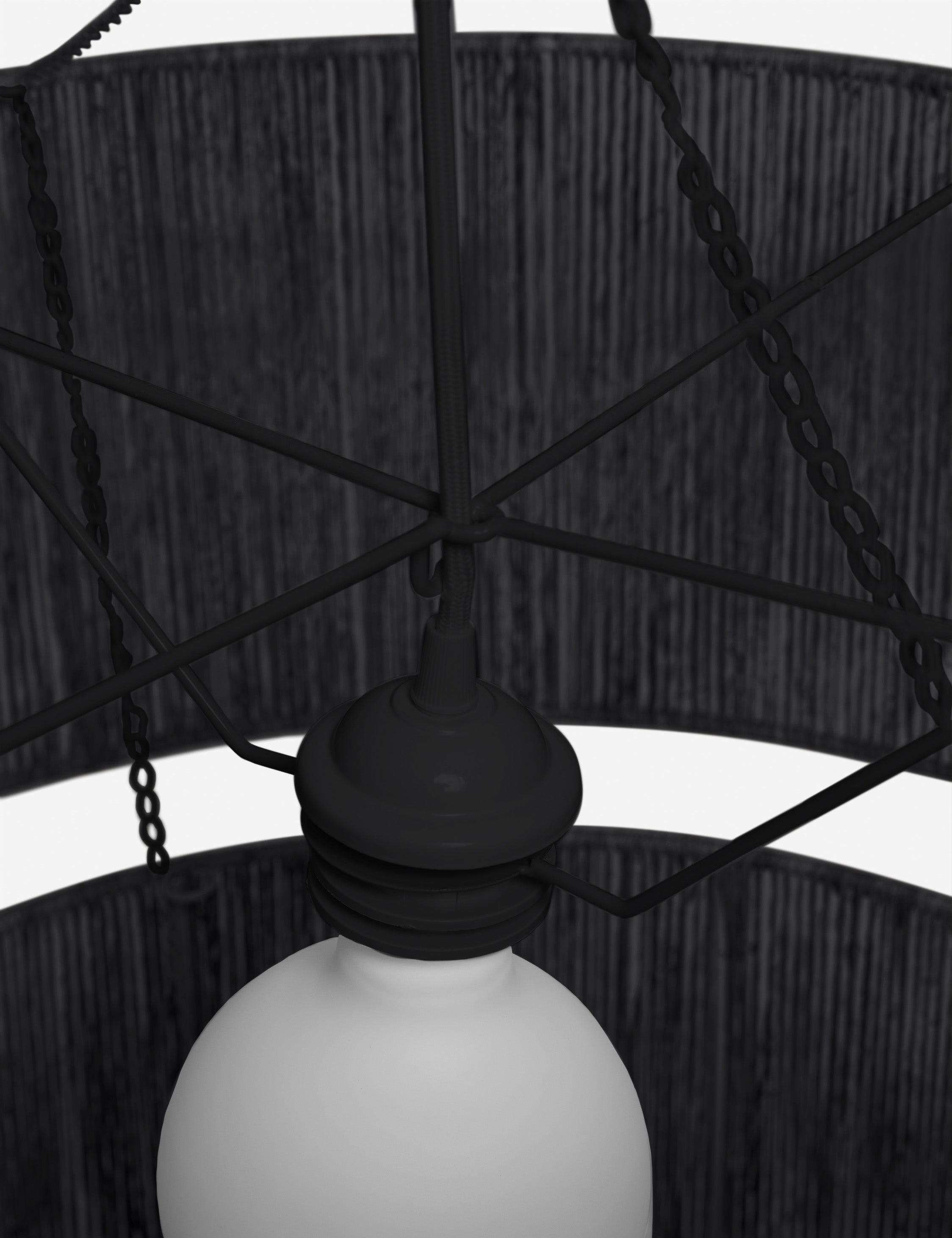 Cielo Chandelier | Jute-Wrapped, Black Finish