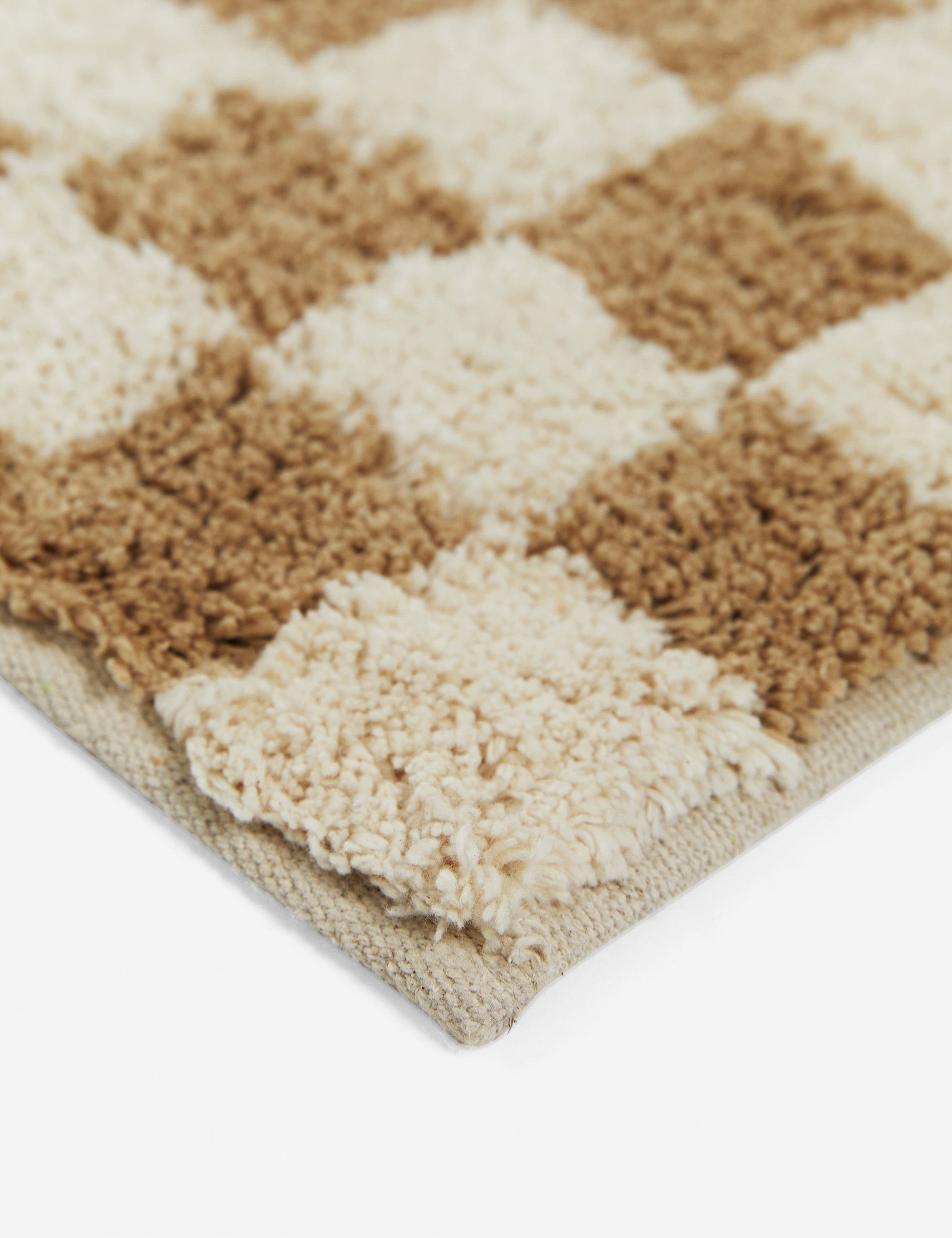Bello Checkerboard Bath Mat | Two-Tone Pattern, Soft Touch