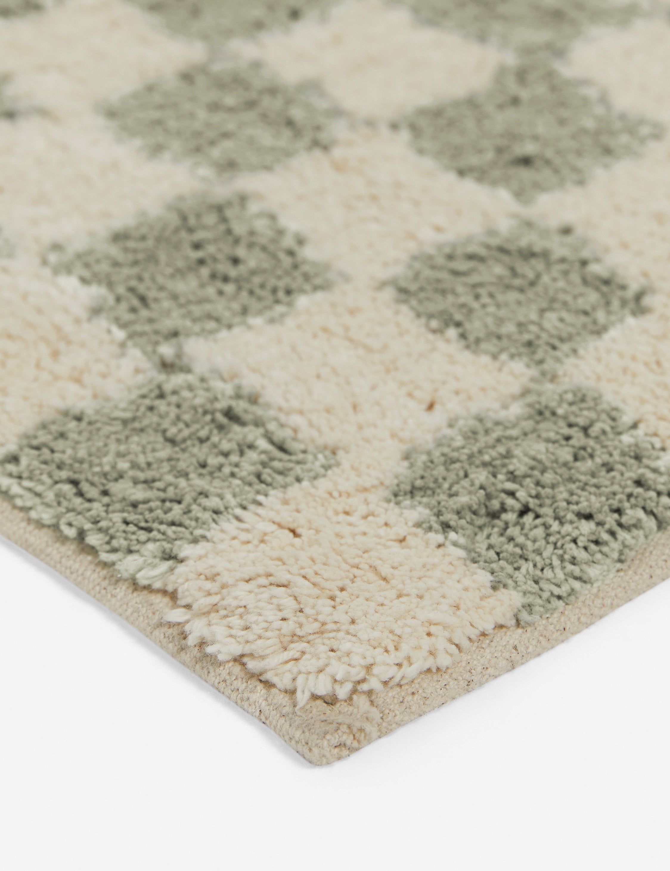 Bello Checkerboard Bath Mat | Two-Tone Hand-Drawn Design