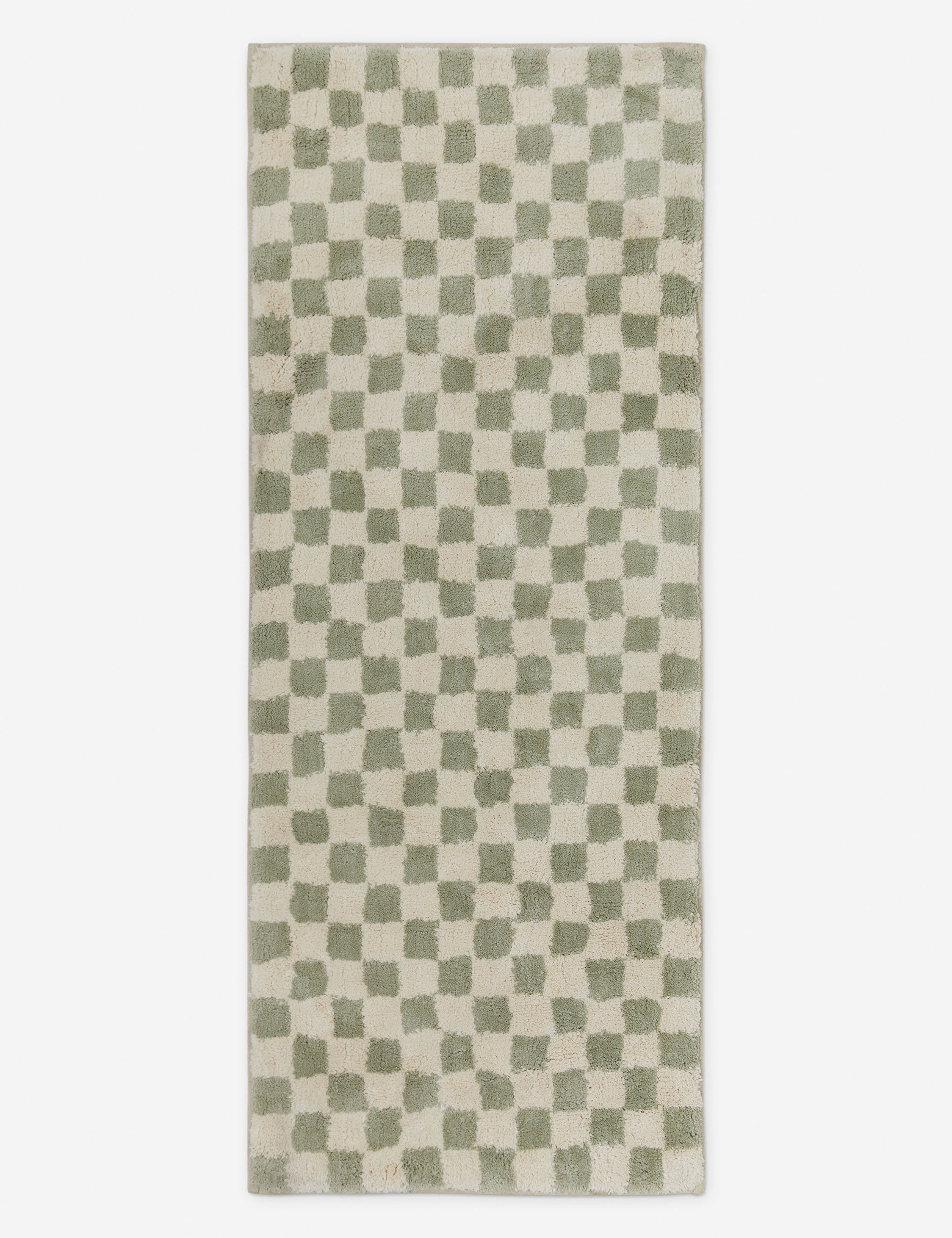 Bello Checkerboard Bath Mat | Two-Tone Hand-Drawn Design