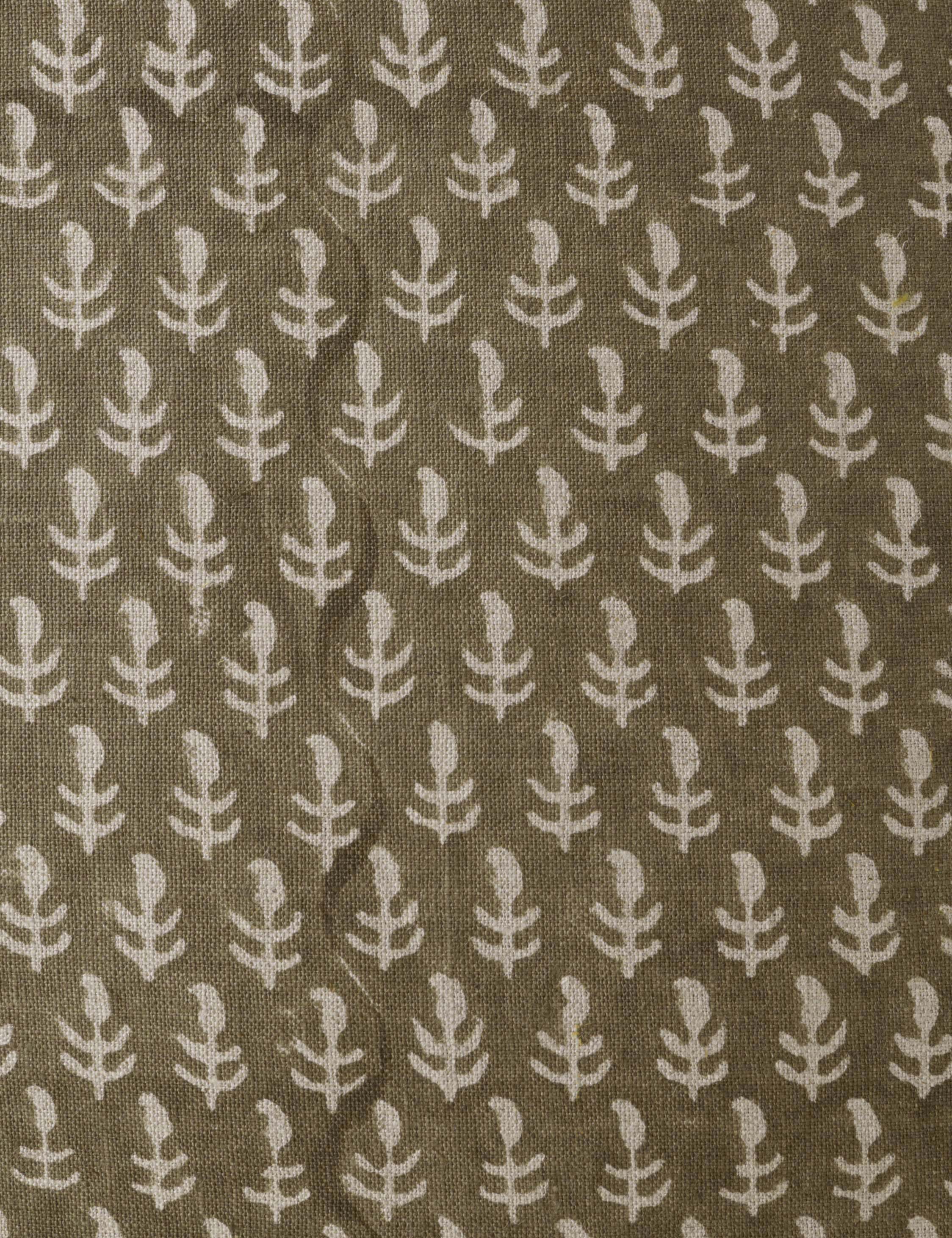 Astra Linen Pillow | Handmade Block Print, Floral Design