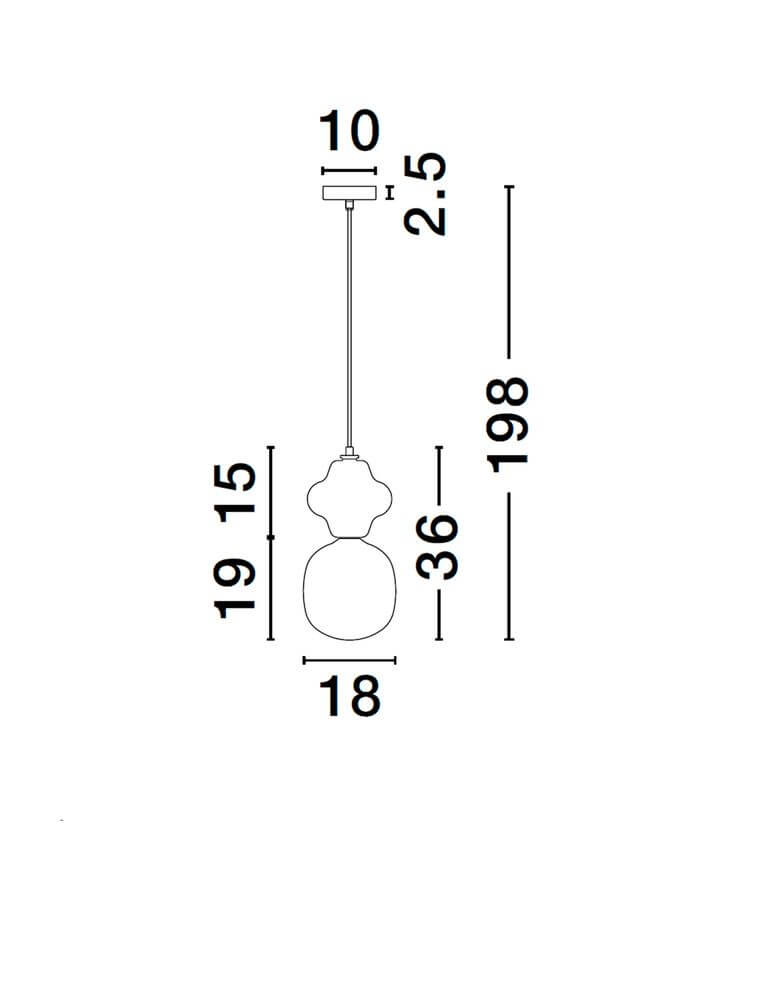 Clio Pendant Light | Glossy Ceramic & Frosted Glass, 198cm Height