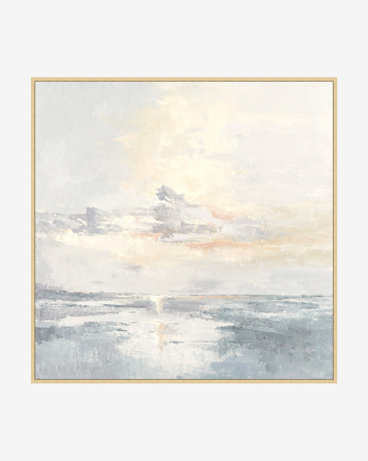 Cielo Wall Art  Coastal Sunset Print  Cool Blues and Peach Tones