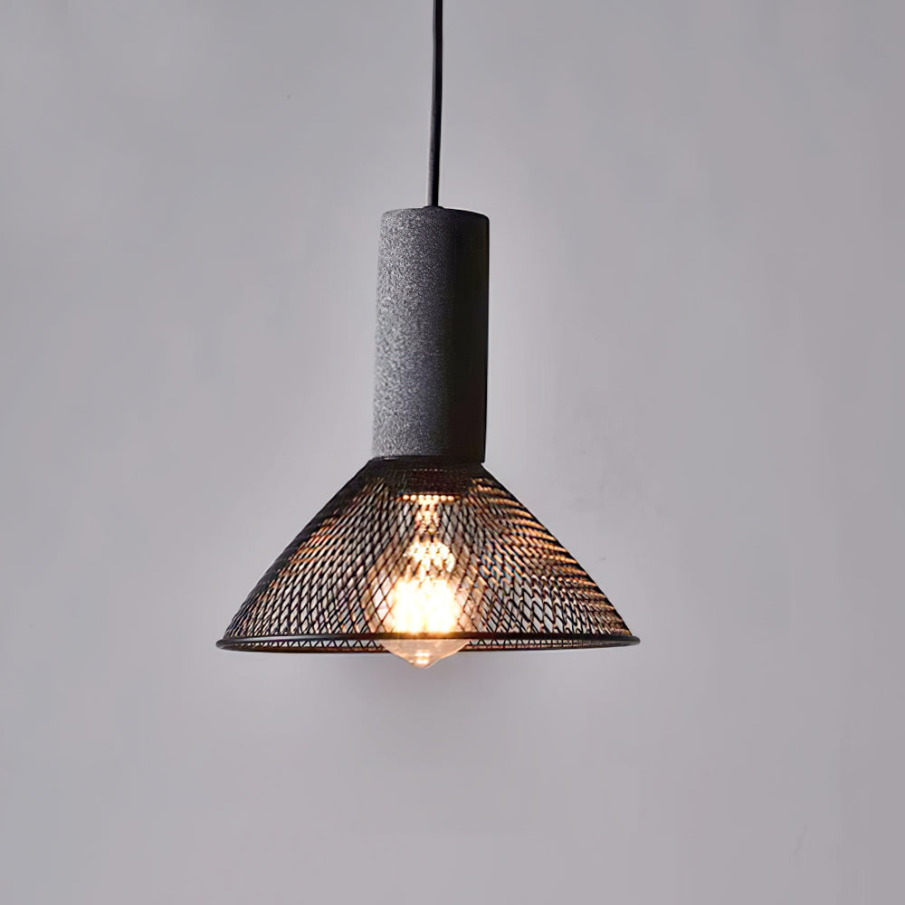 Brix Concrete Pendant Light | Industrial LED Hanging Lamp