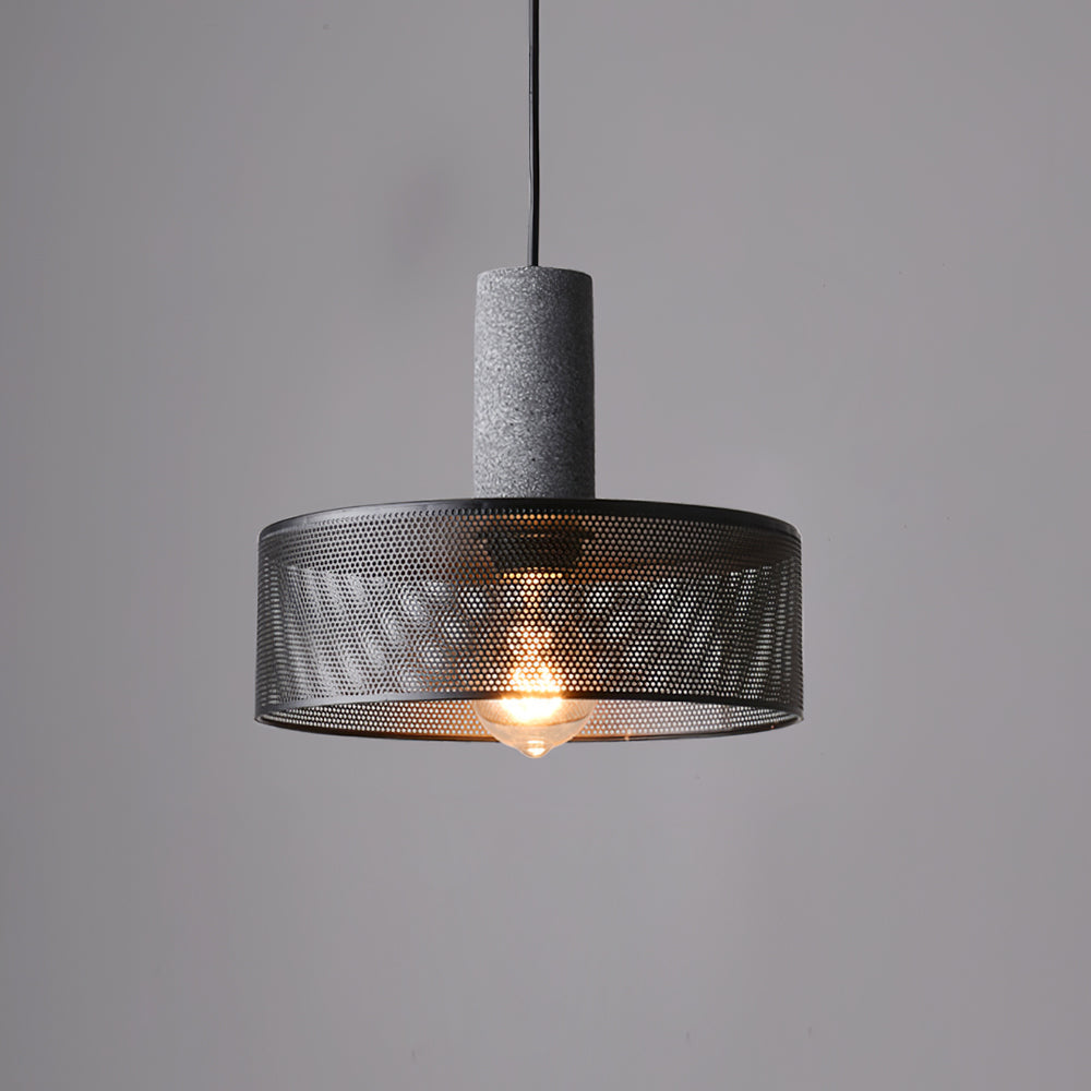Brix Concrete Pendant Light | Industrial LED Hanging Lamp
