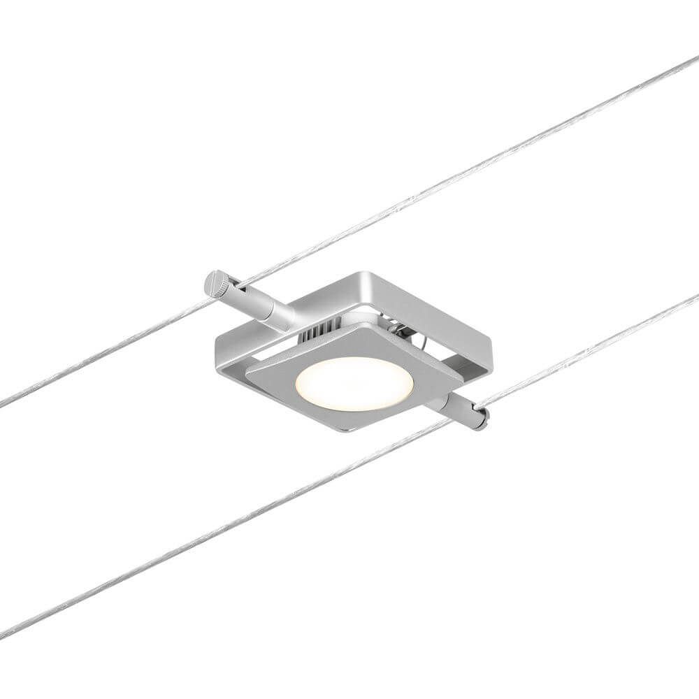 Cielo LED Cable System | Chrome-Matt, 10m Length, Wall/Ceiling Mount