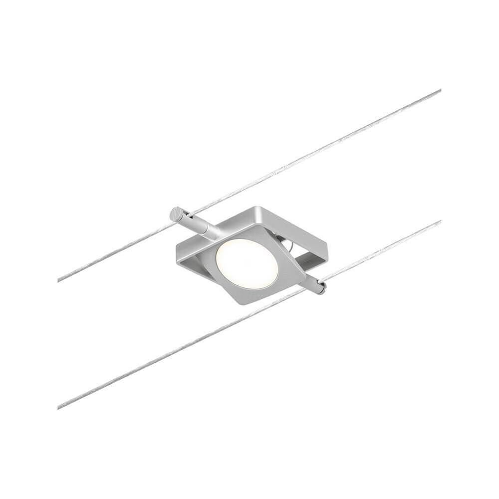 Cielo LED Cable System | Chrome-Matt, 10m Length, Wall/Ceiling Mount