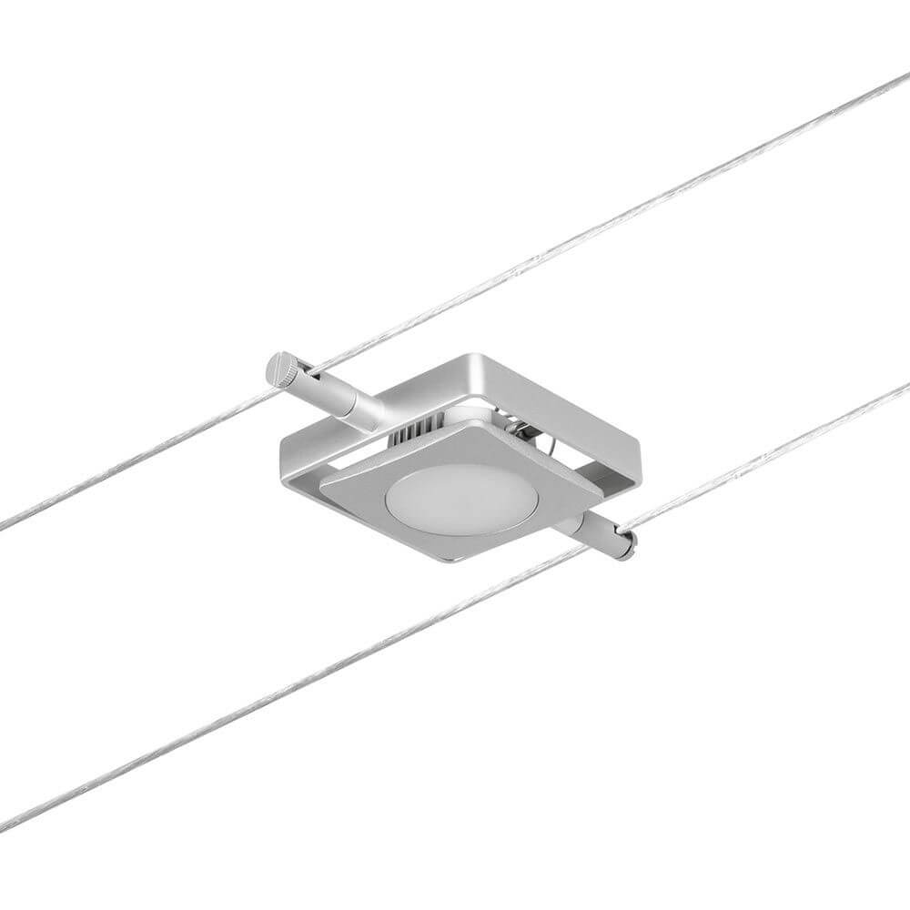 Cielo LED Cable System | Chrome-Matt, 10m Length, Wall/Ceiling Mount