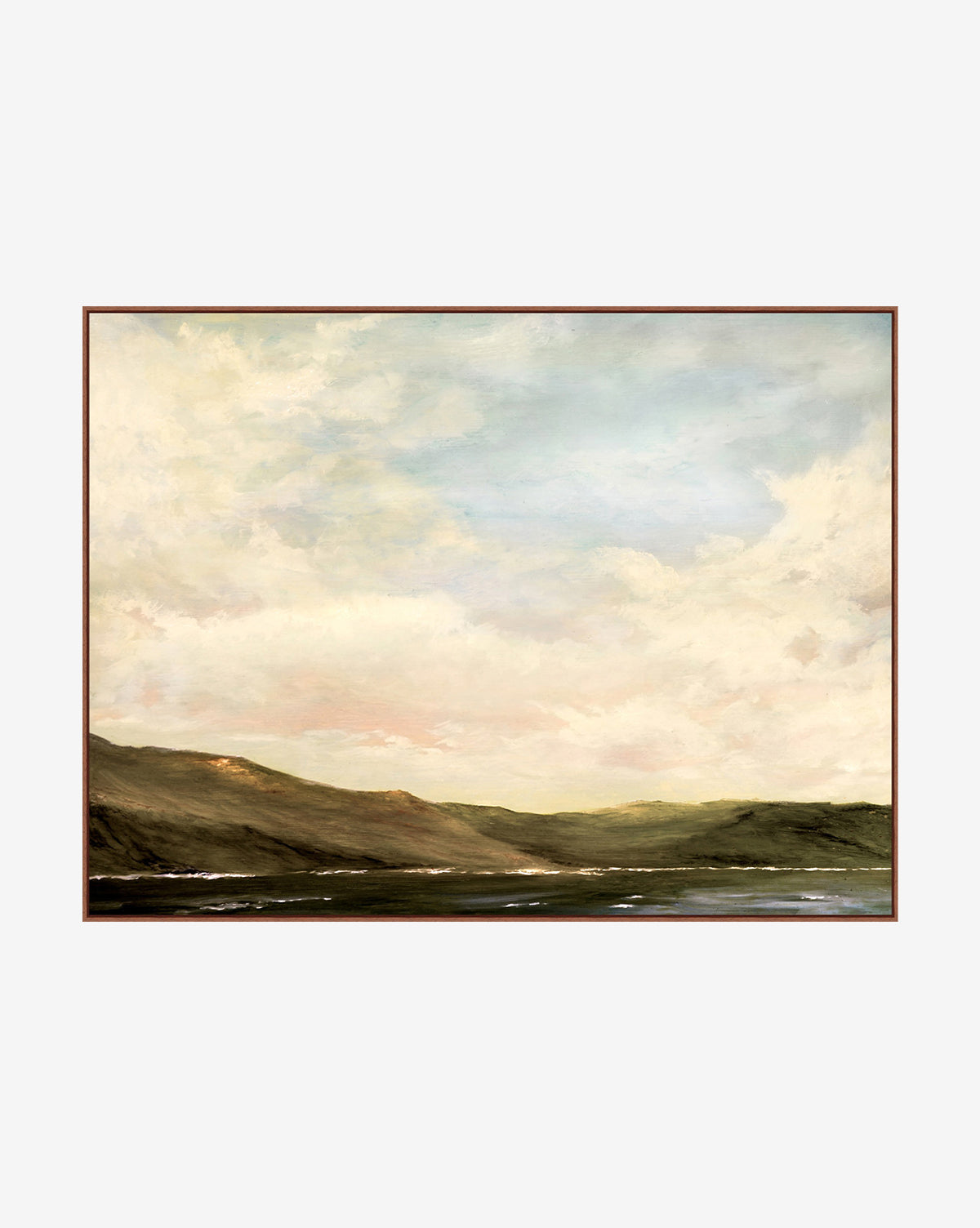 Cielo Wall Art  Cotton Candy Clouds  Serene Lake Scene
