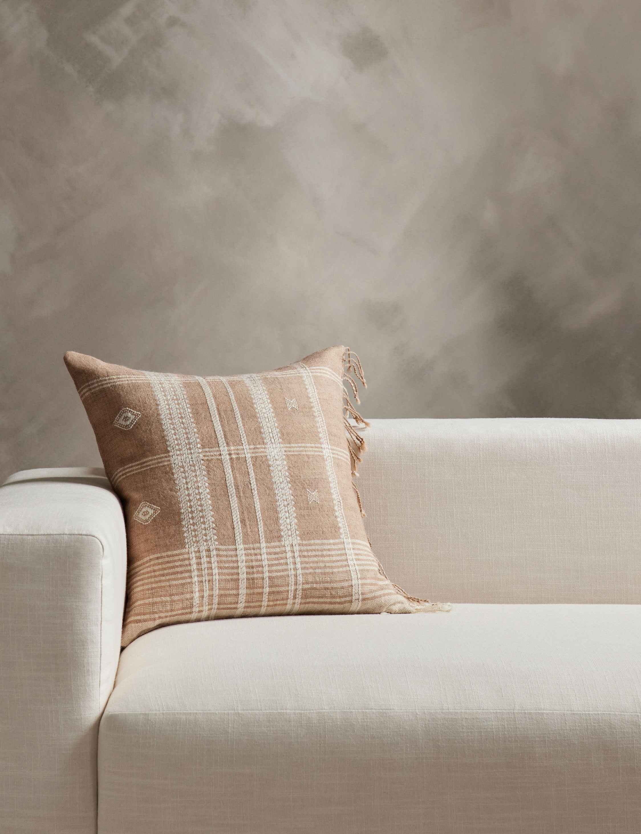 Kavi Throw Pillow | Hand Loomed Desi Wool, Geometric Patterns