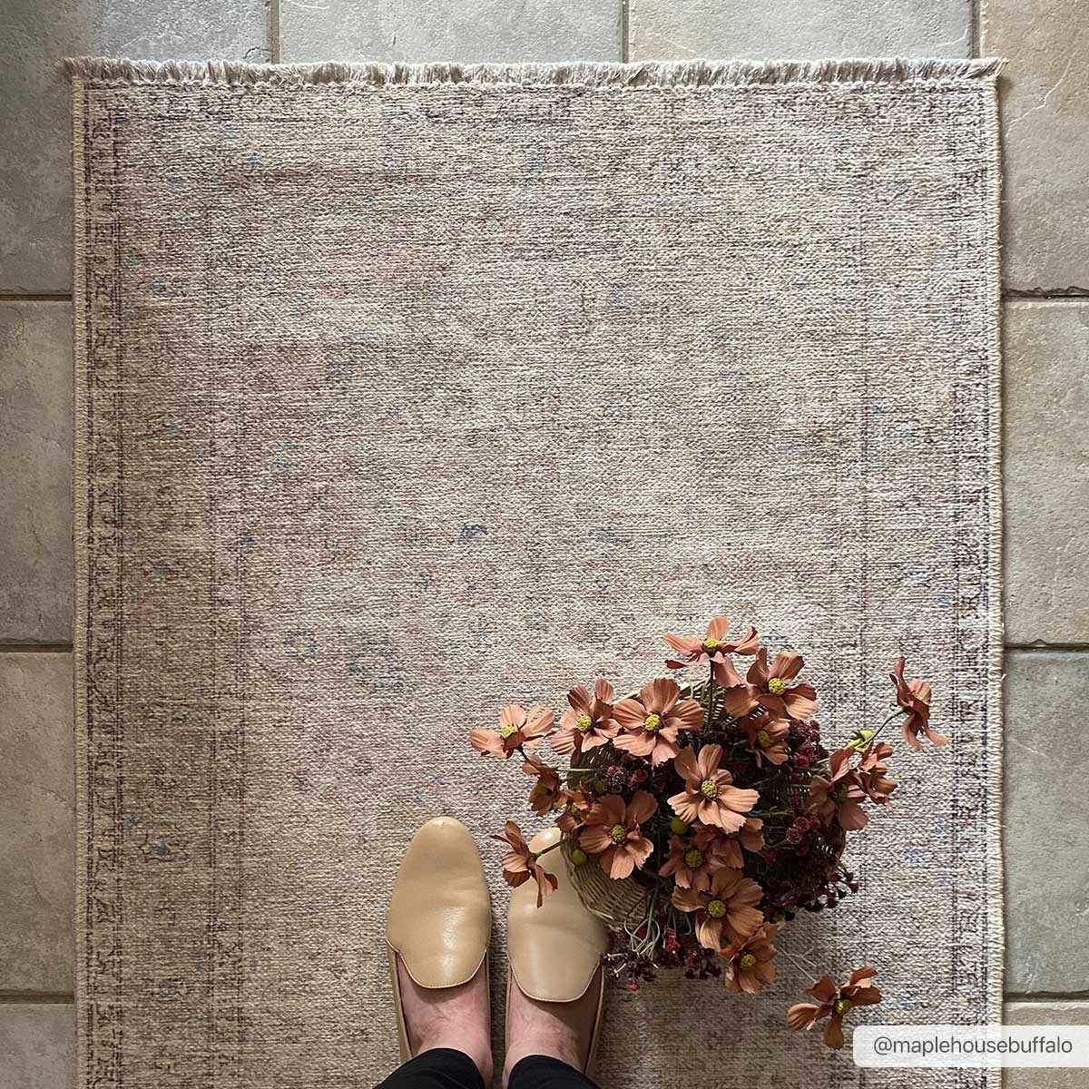 Bela Washable Area Rug  Durable Polyester, Stain-Resistant