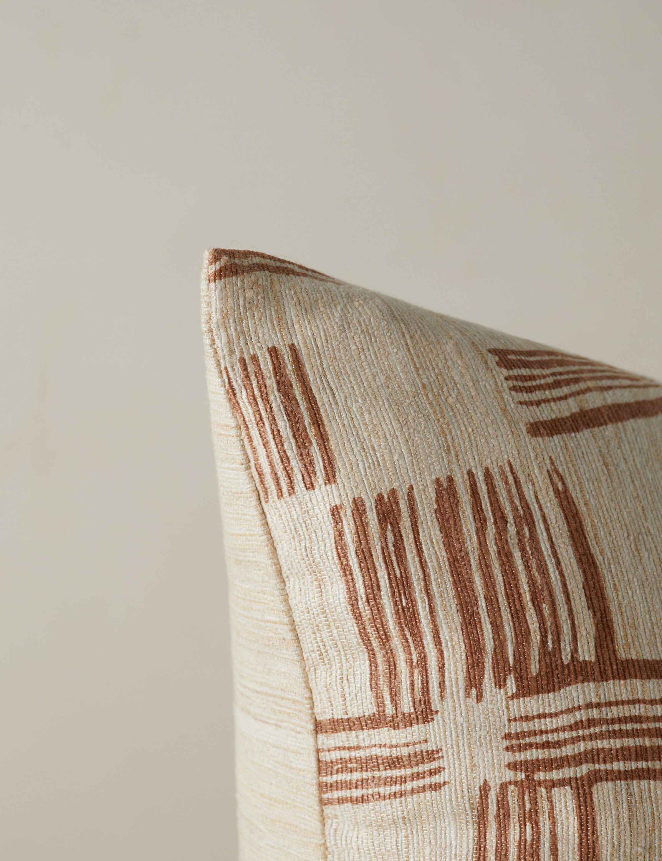 Crescendo Silk Pillow | Brushwork Cross Motif, Luxe Texture
