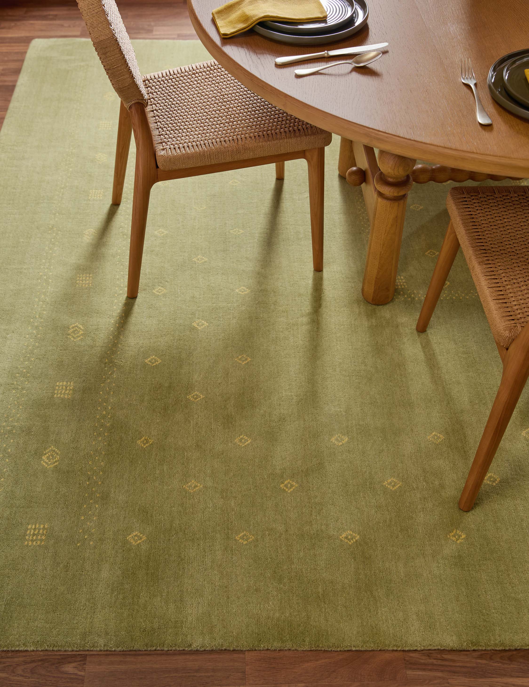 Cyrena Wool Rug | Hand-Loomed, Geometric Design