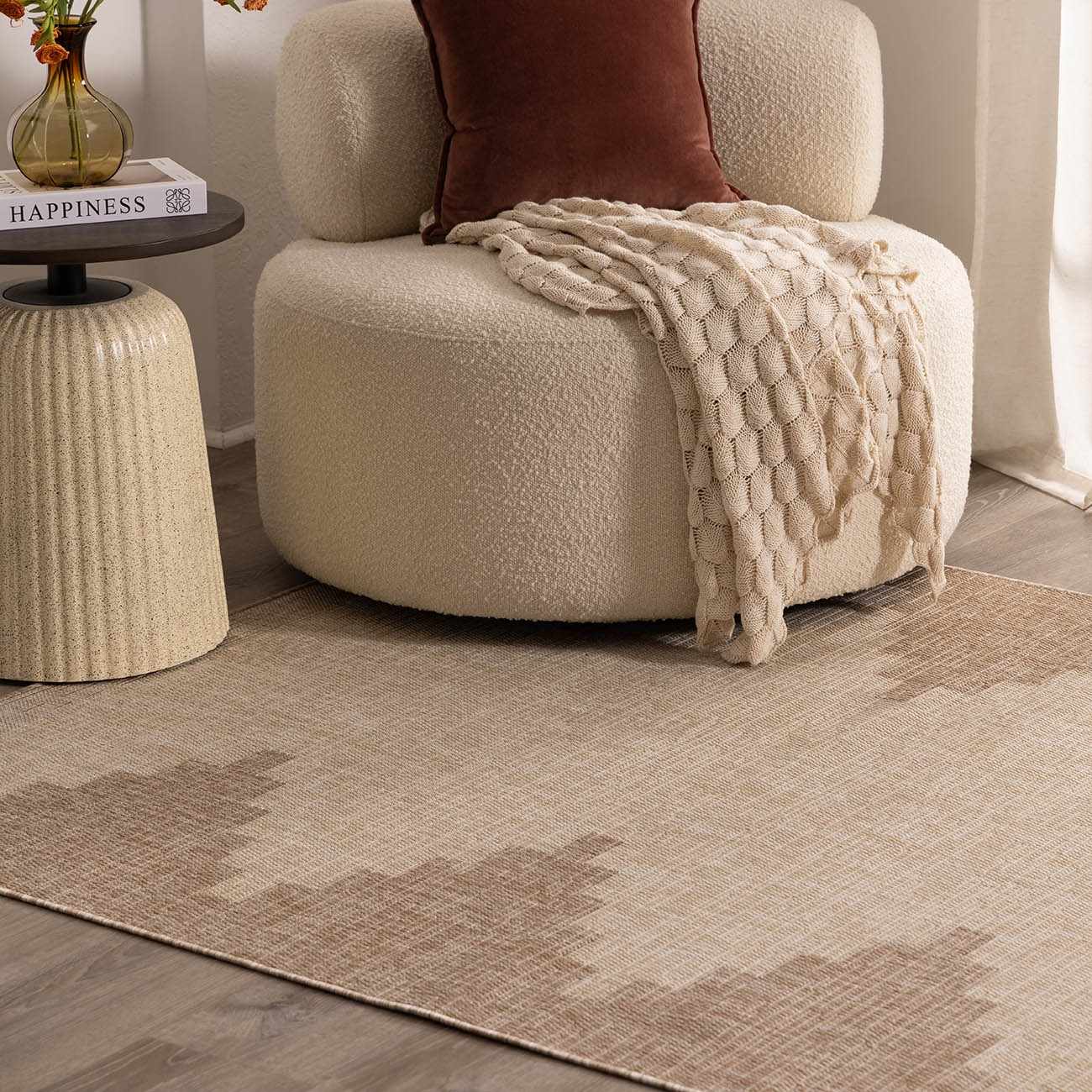 Bela Outdoor Rug  Aztec Geometric Pattern, 100% Polypropylene