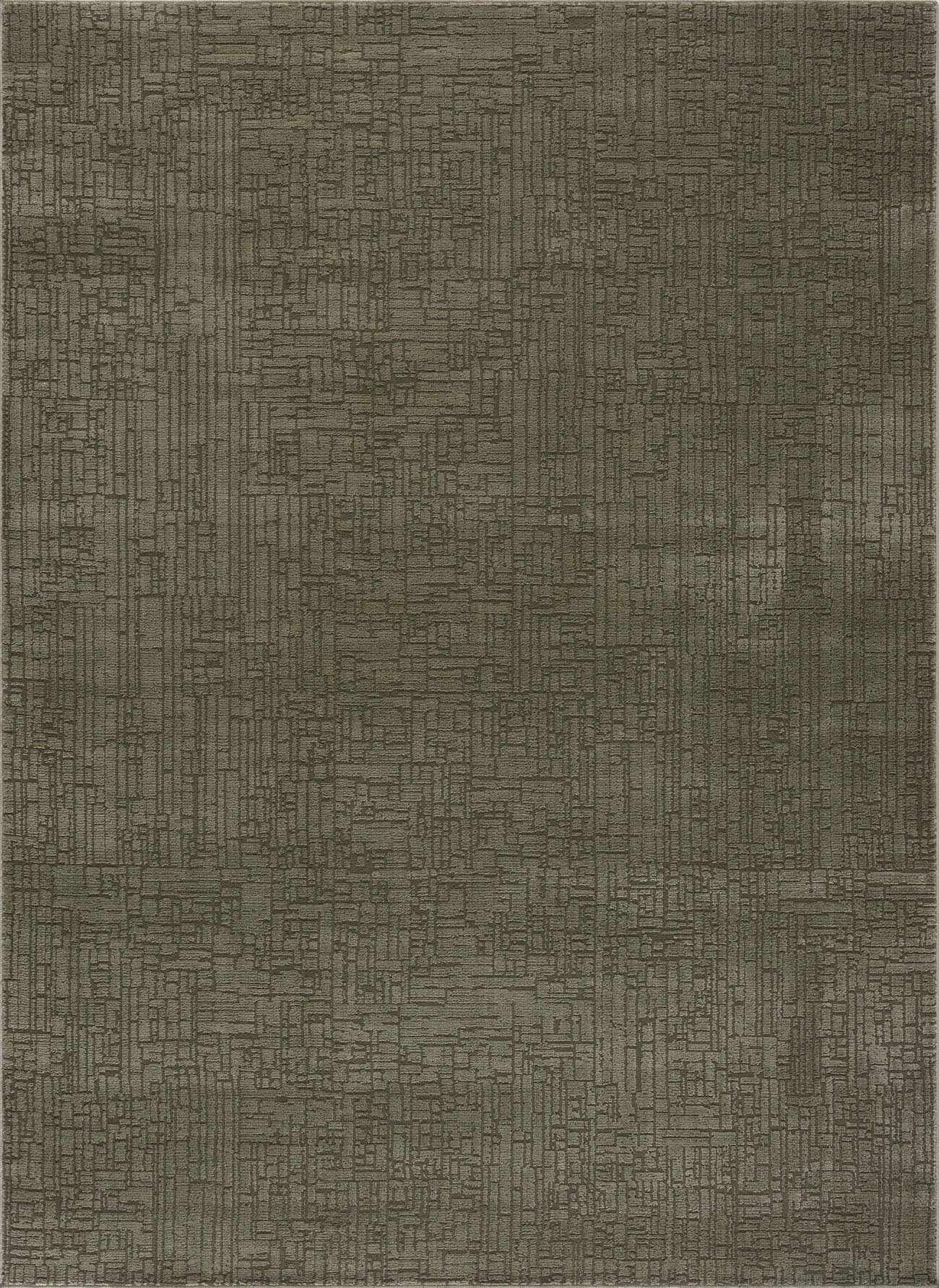 Luxe Leanna Area Rug  Machine Washable Polyester, Solid Green