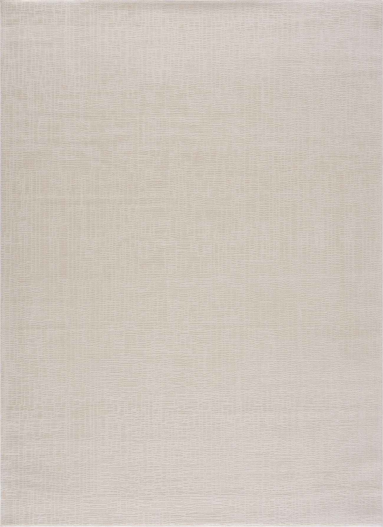 Luxe Leanna Area Rug  Machine Washable Polyester  Cream