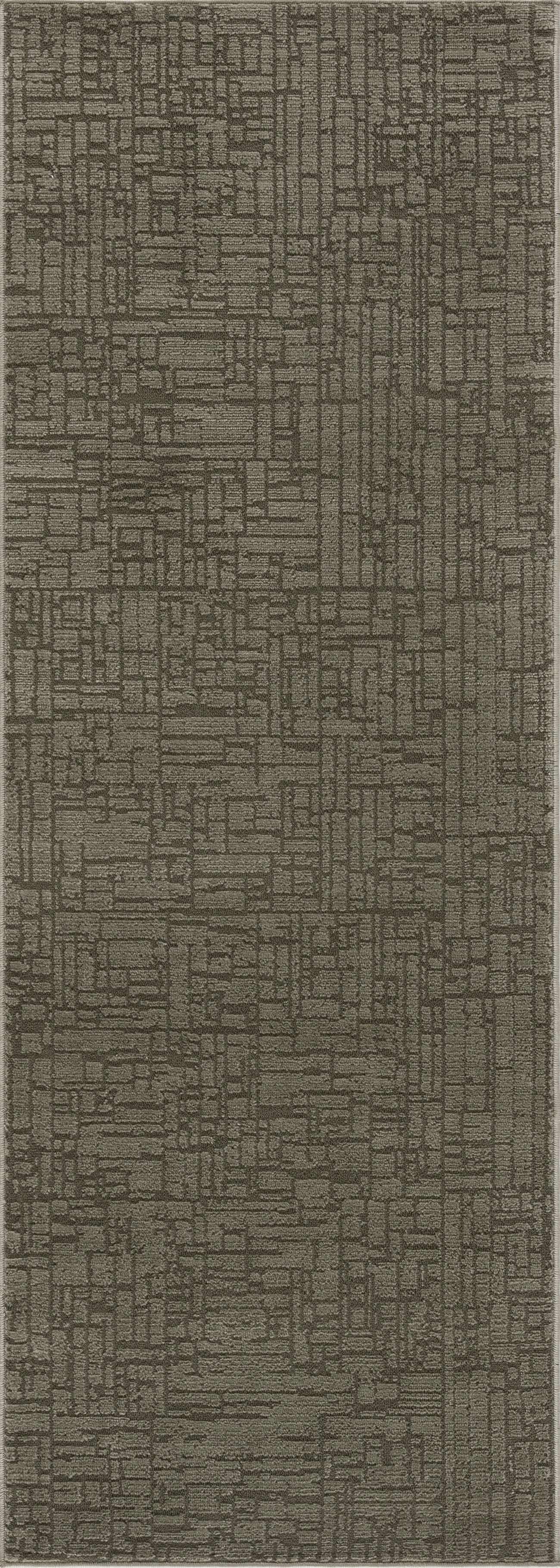 Luxe Leanna Area Rug  Machine Washable Polyester, Solid Green
