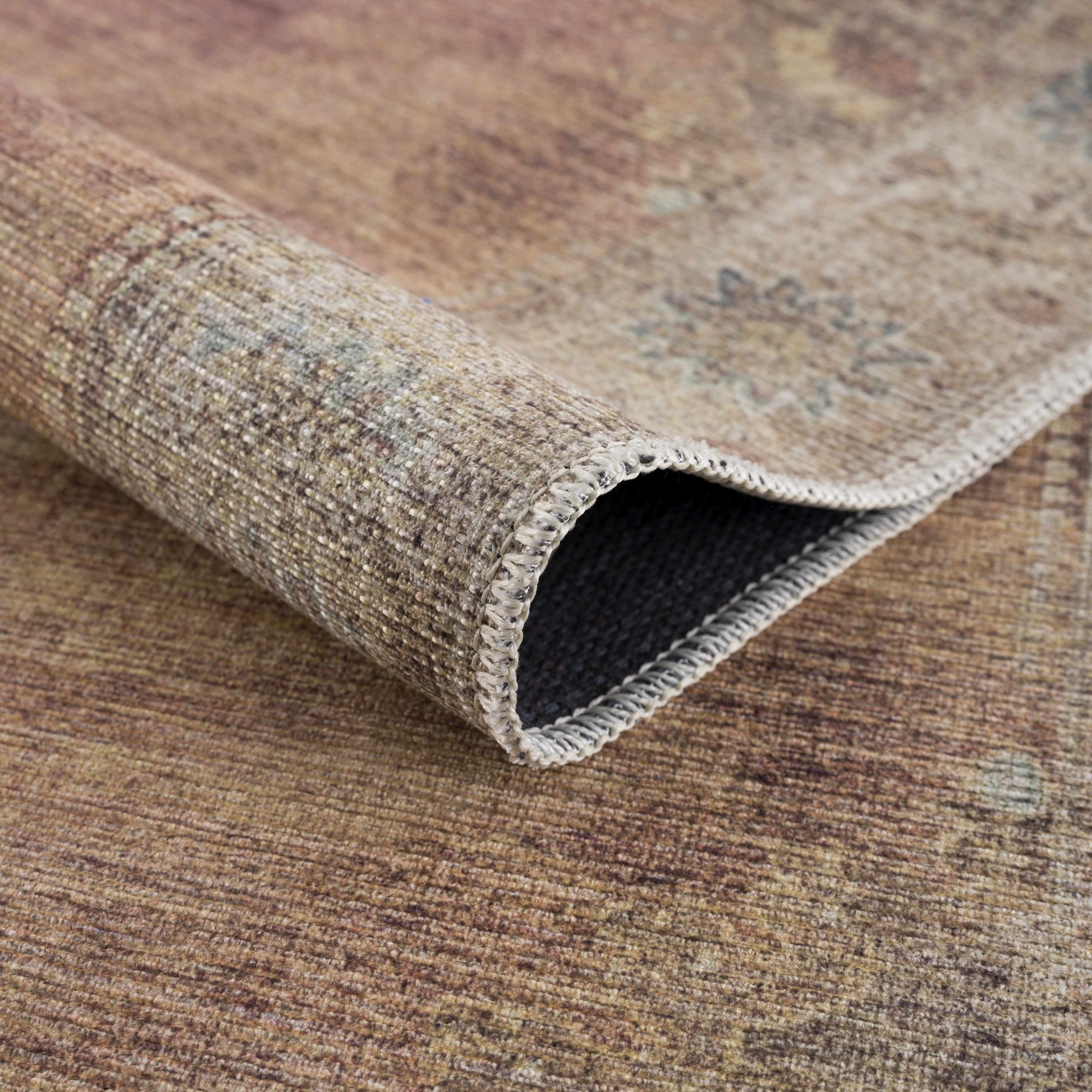 Pavo Washable Area Rug  Machine Woven Chenille-Polyester