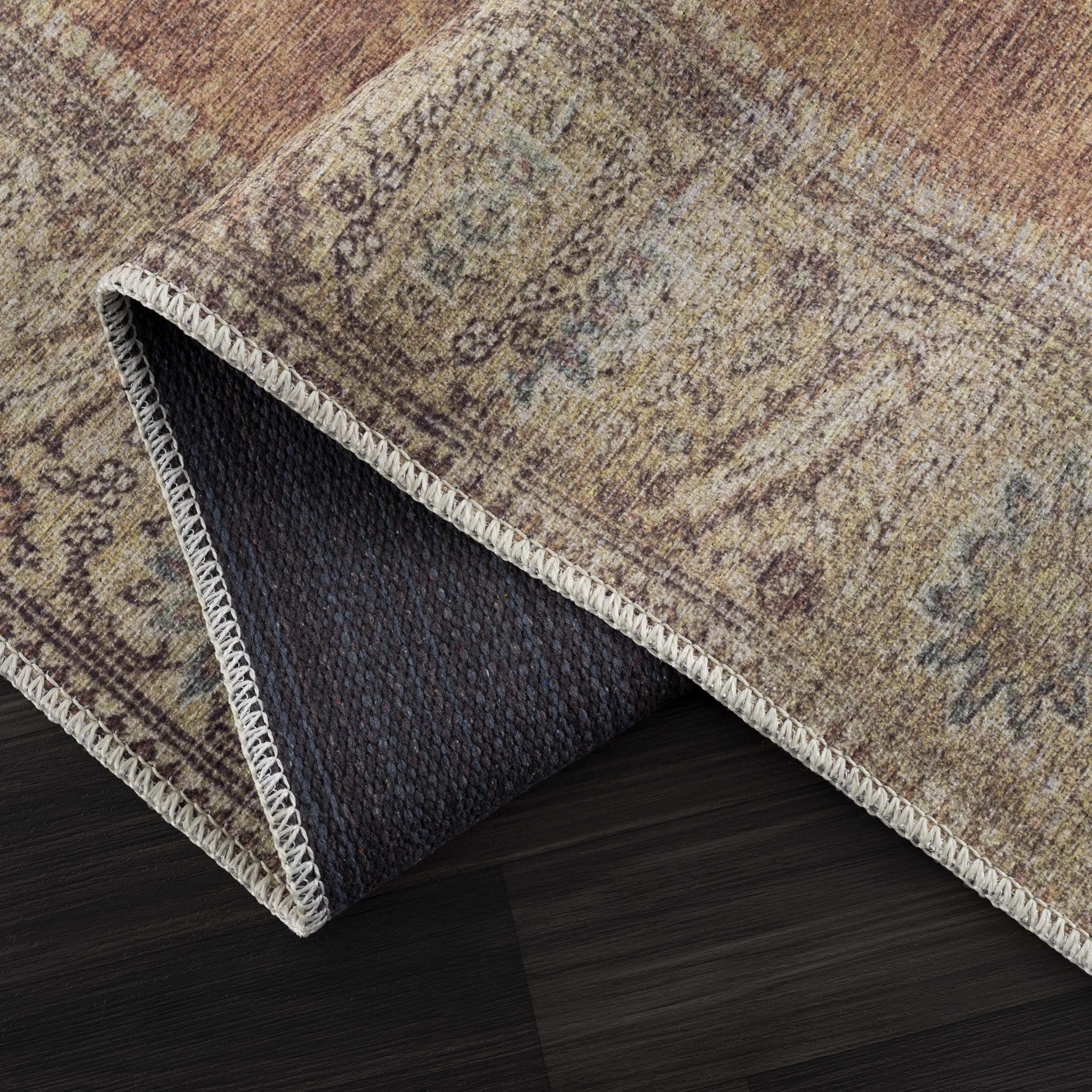Pavo Washable Area Rug  Machine Woven Chenille-Polyester
