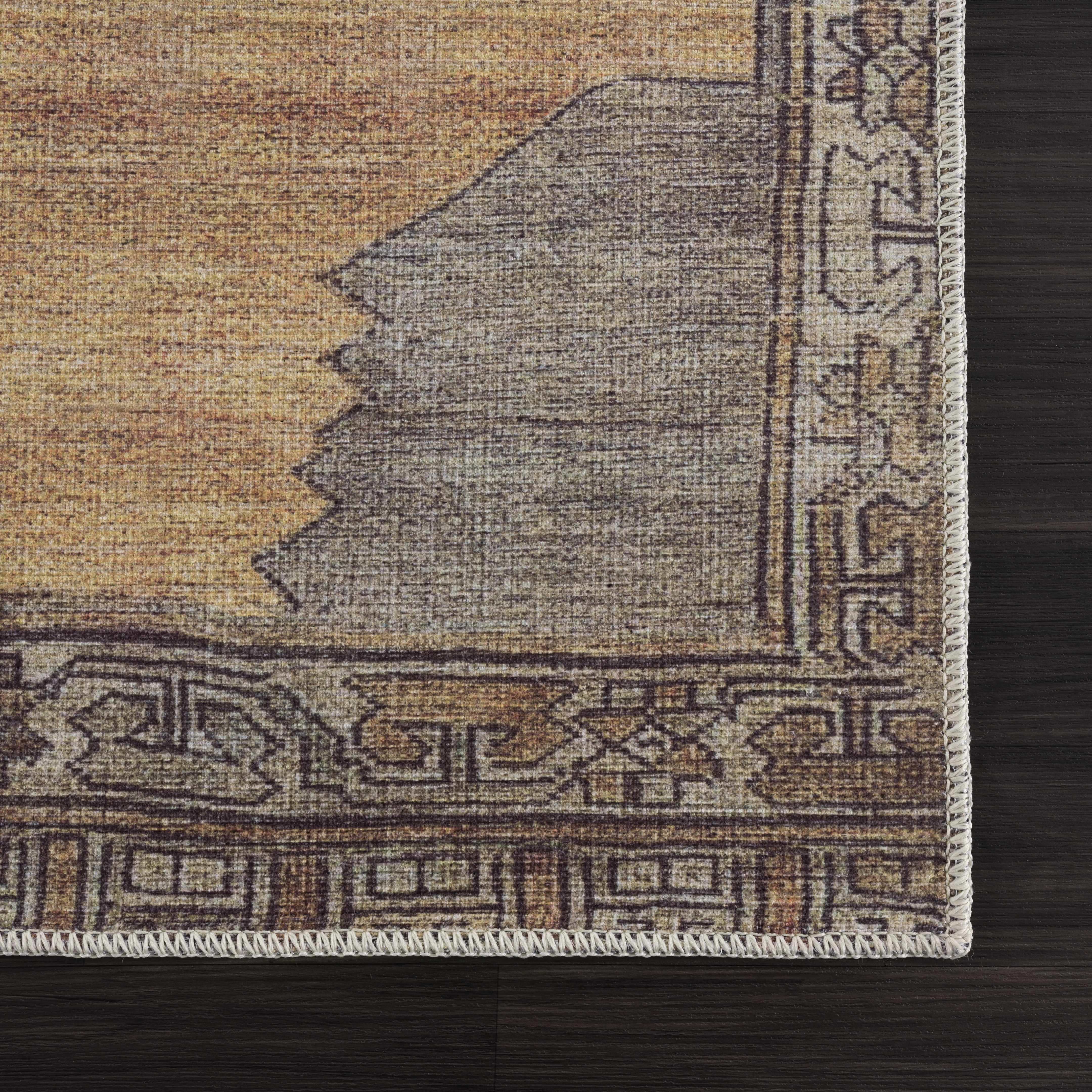 Mirella Area Rug  Machine Washable  Low Pile Chenille-Polyester