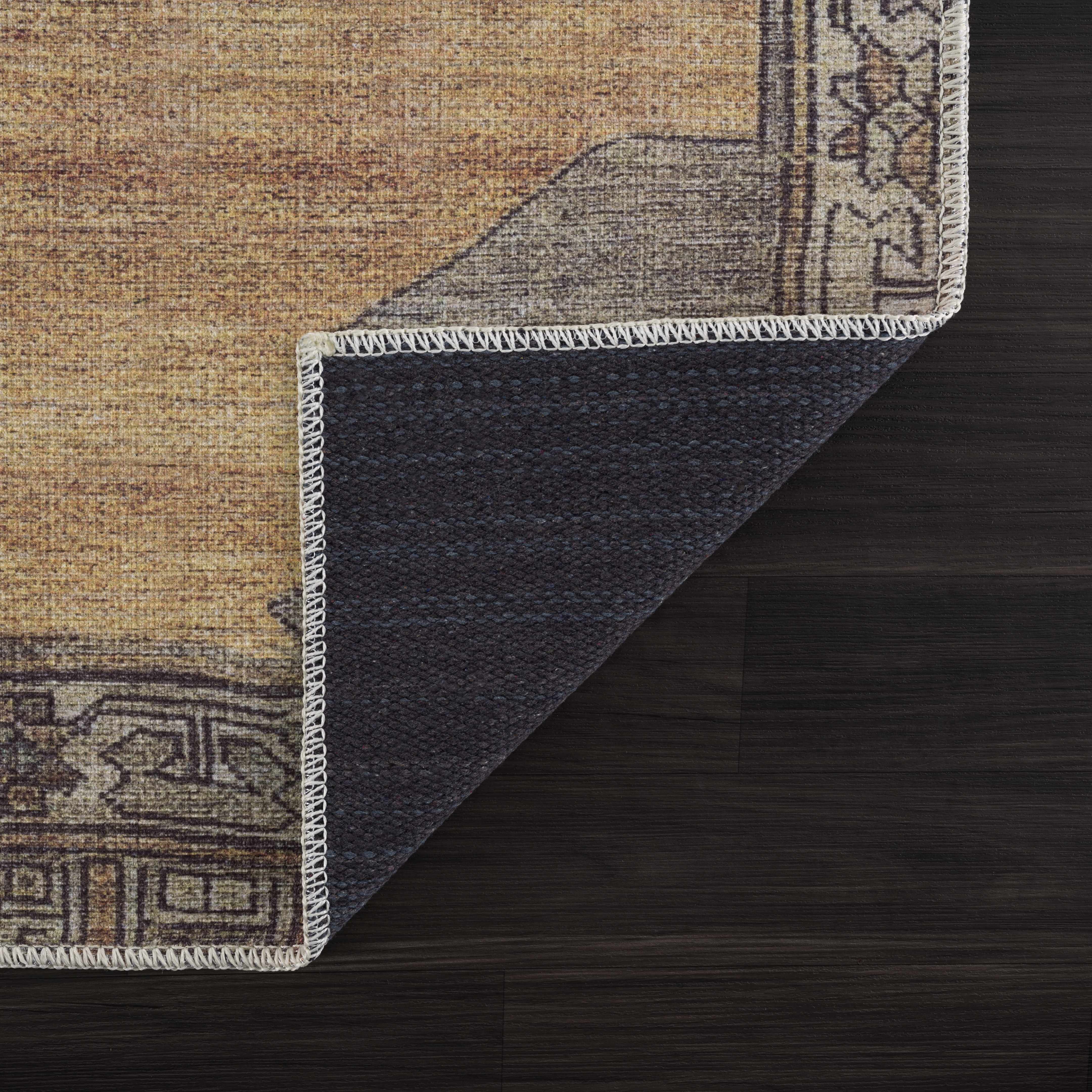 Mirella Area Rug  Machine Washable  Low Pile Chenille-Polyester
