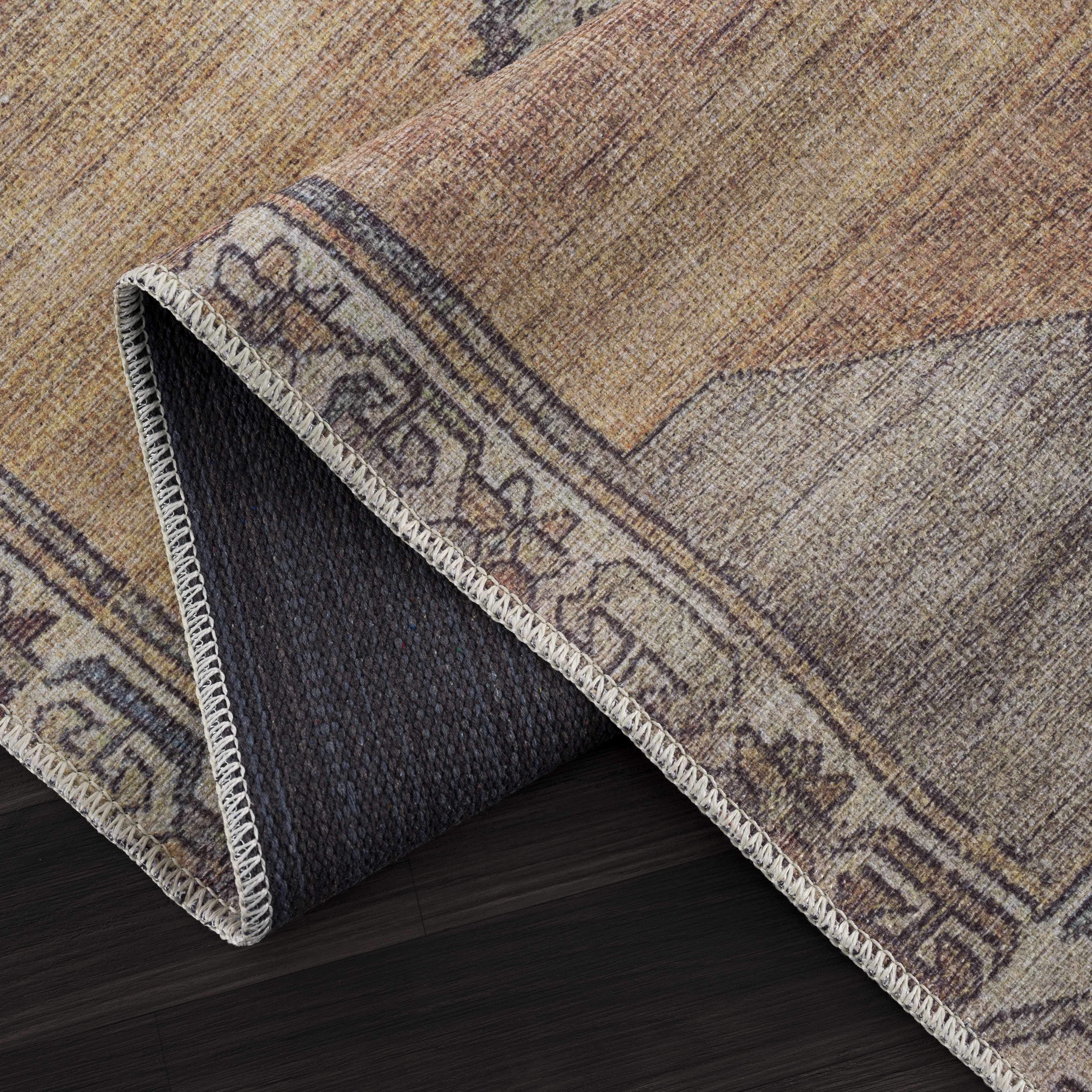 Mirella Area Rug  Machine Washable  Low Pile Chenille-Polyester