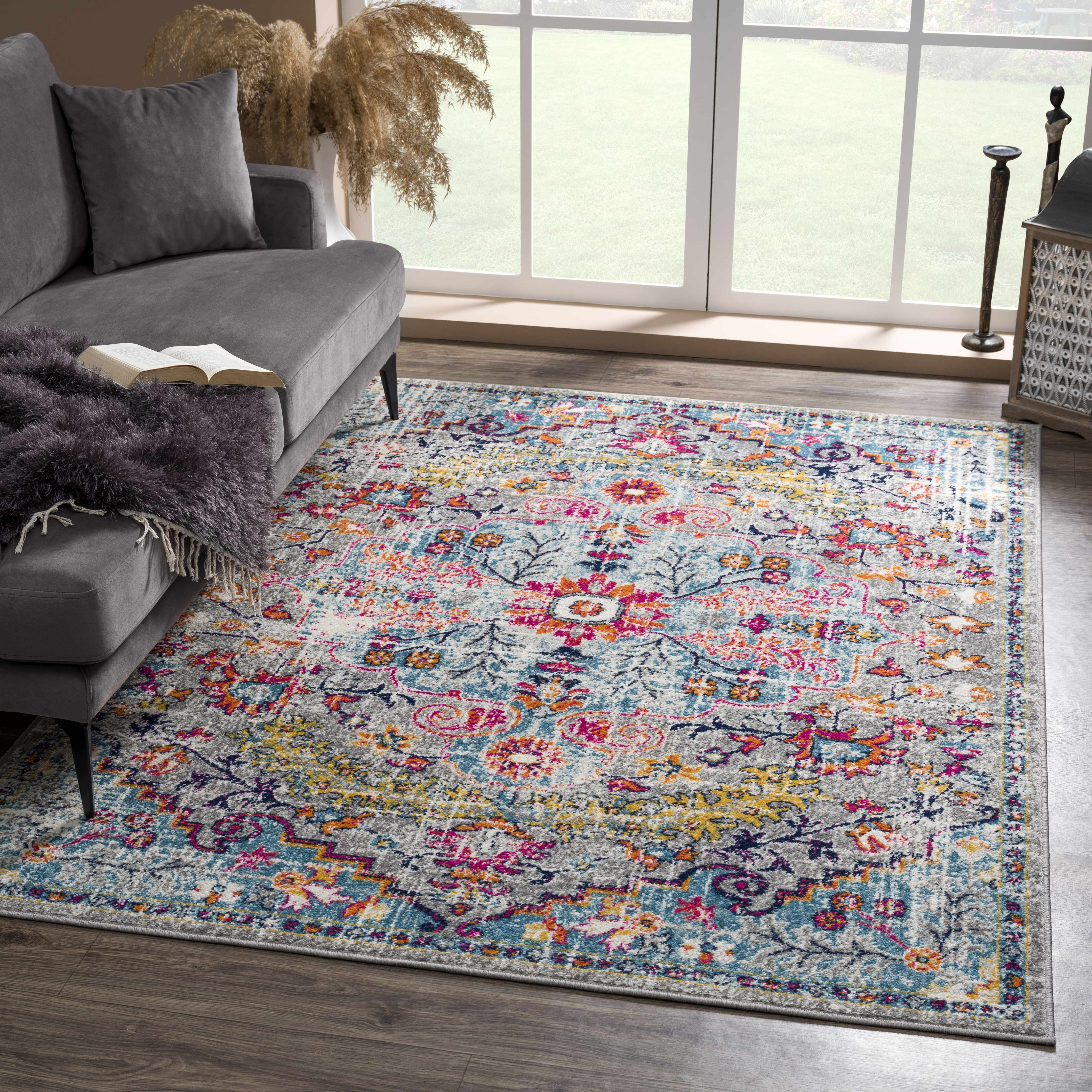 Dazzle Colorful Area Rug  Machine Woven  Medium Pile