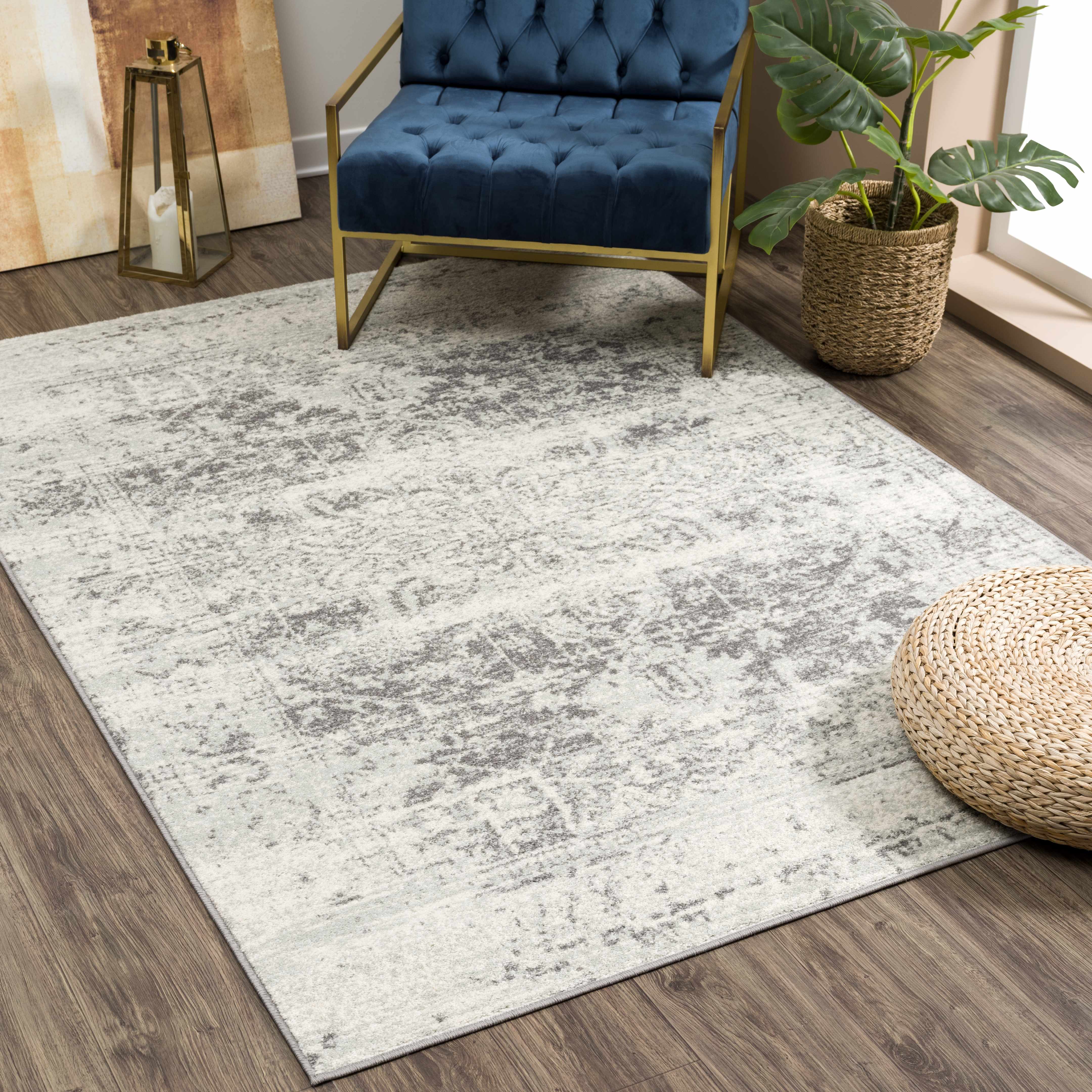 Raven Area Rug  Machine Woven  Charcoal Medium Gray