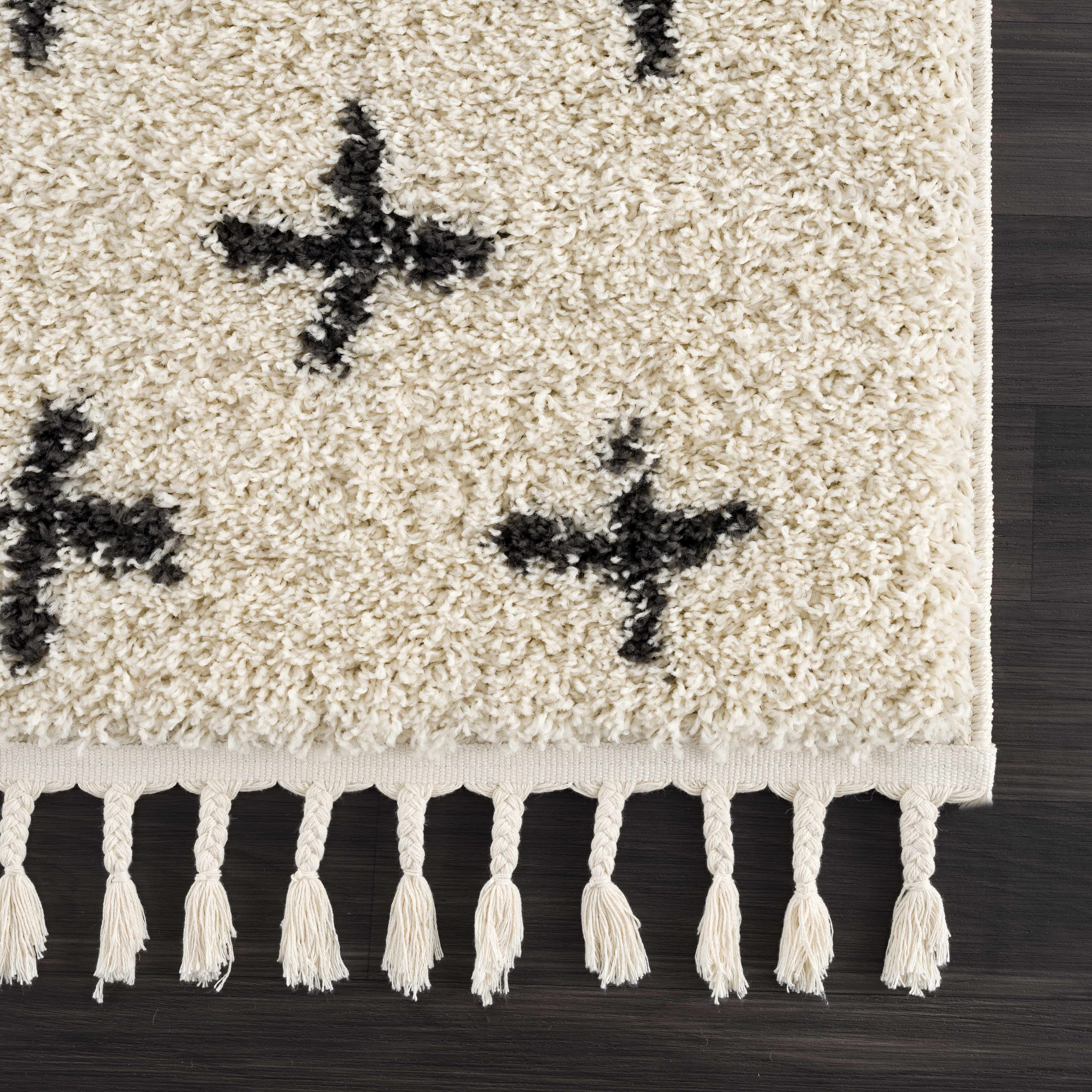Bello Shag Area Rug  Plush Pile, Bohemian Design