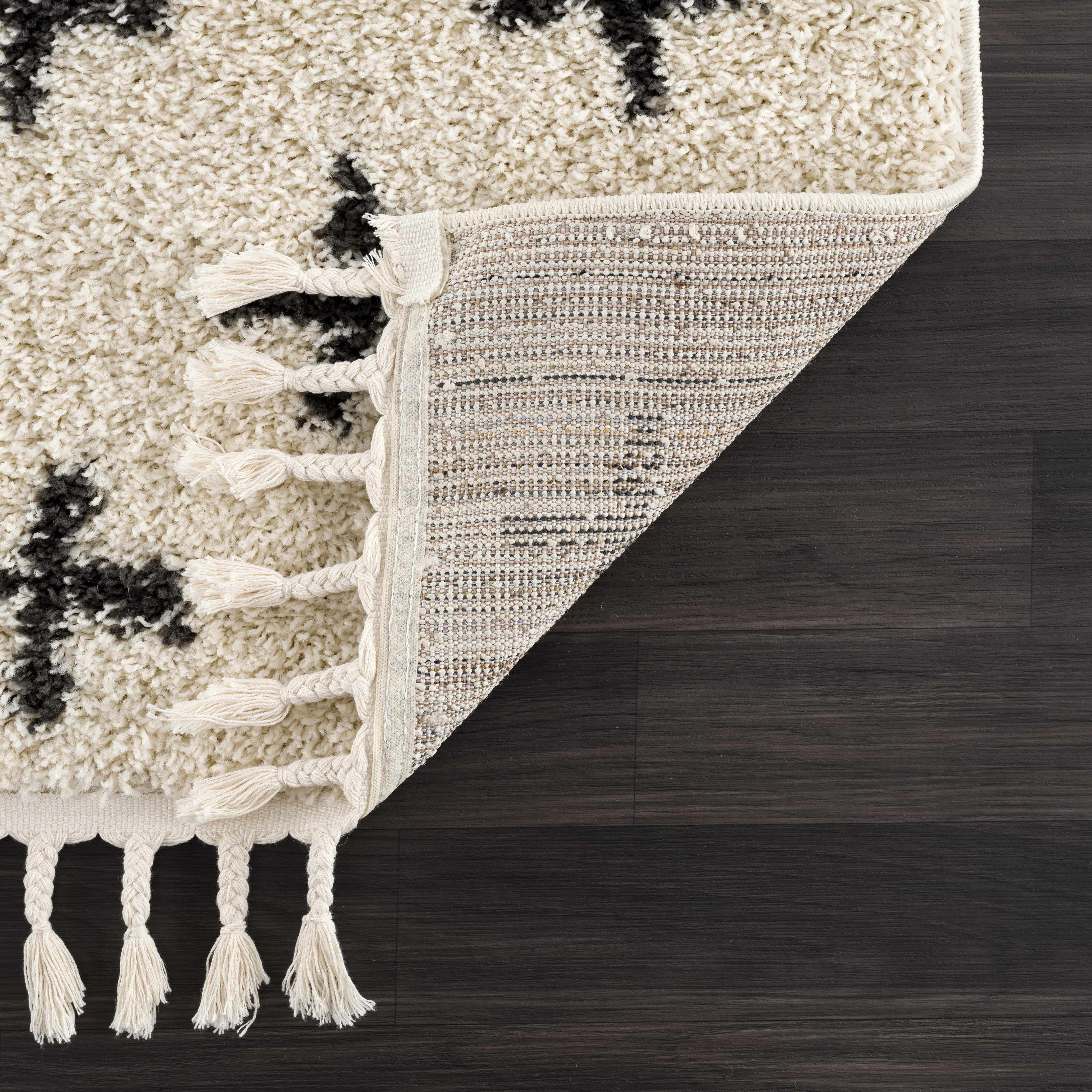 Bello Shag Area Rug  Plush Pile, Bohemian Design