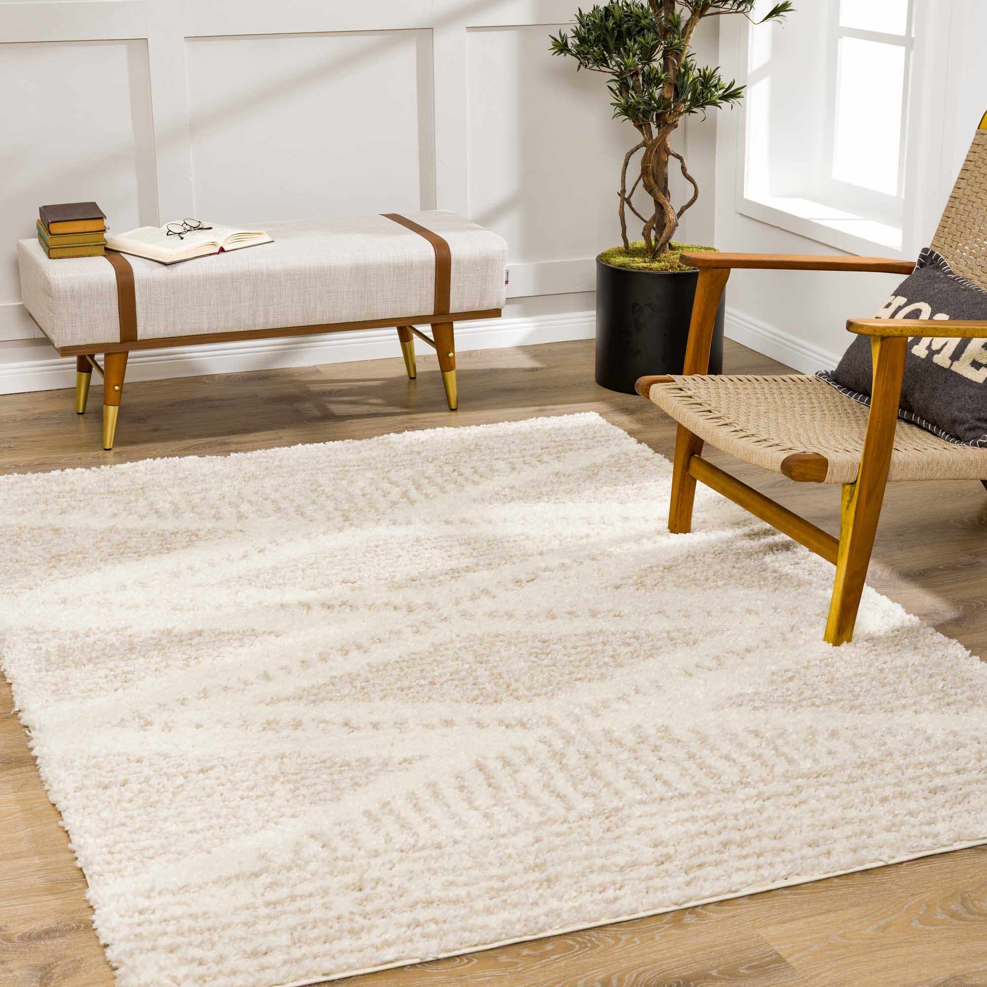 Hauteloom Trunding Plush Rug - Light Beige