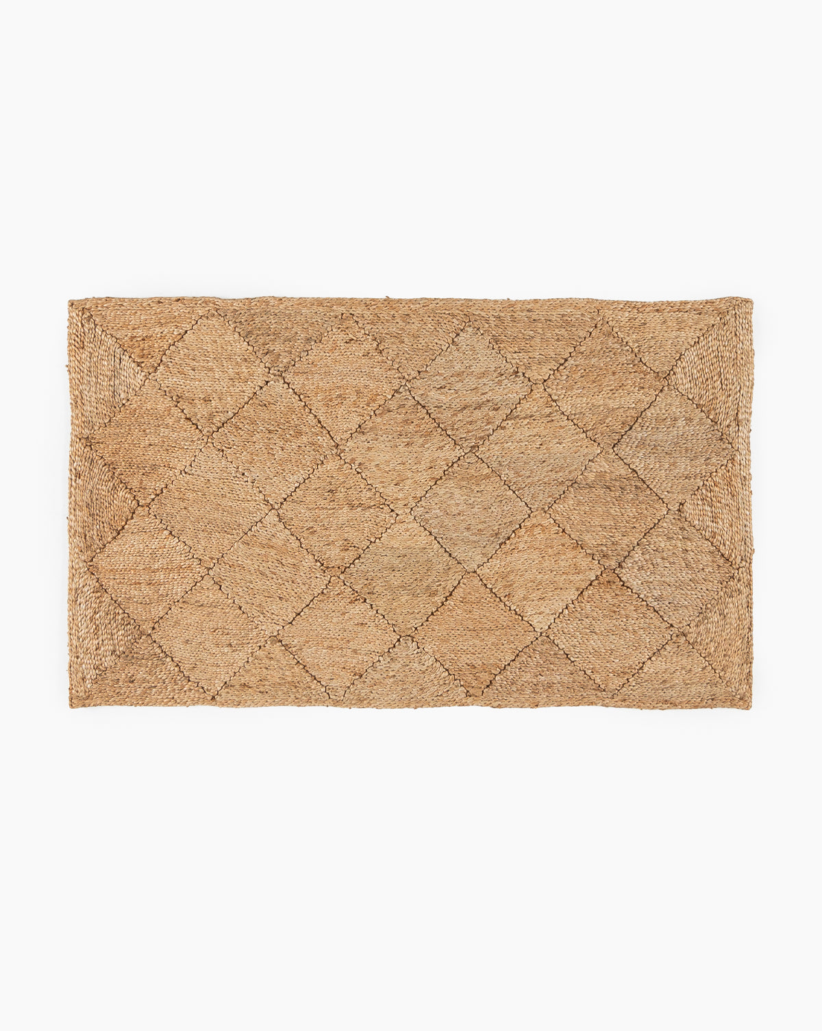 Bela Diamond Braided Jute Rug  Hand-Woven Natural Fiber